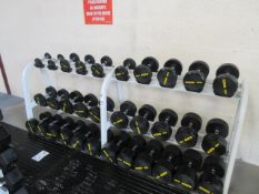 CVF Rubber Dumbbells 16 Pairs from 2.5kg to 40kg