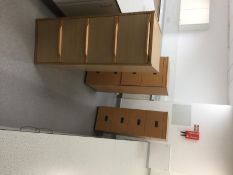 3 No 4-Drawer Timber Filing Cabinets