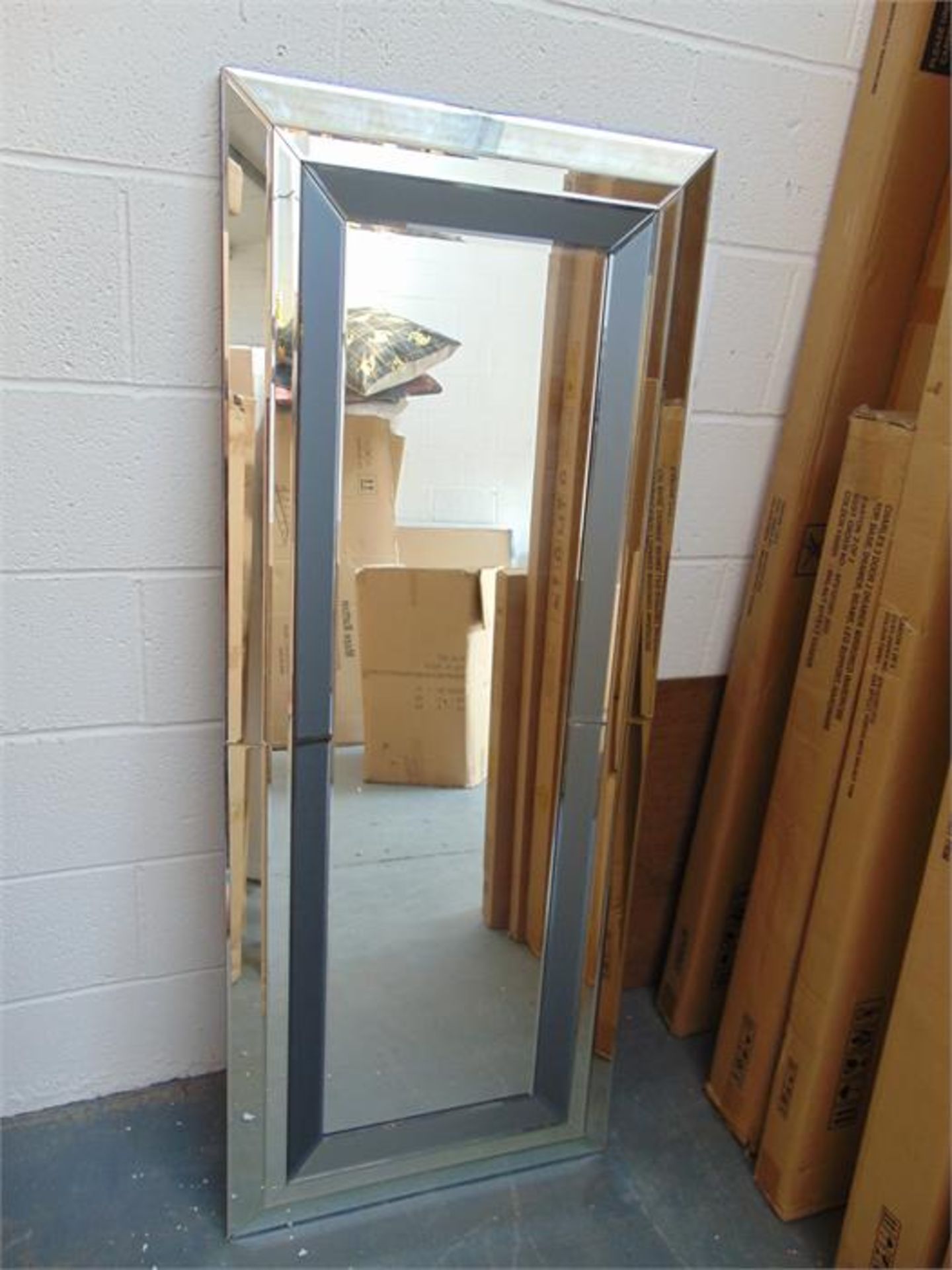 Grey and Silver Tall Mirror