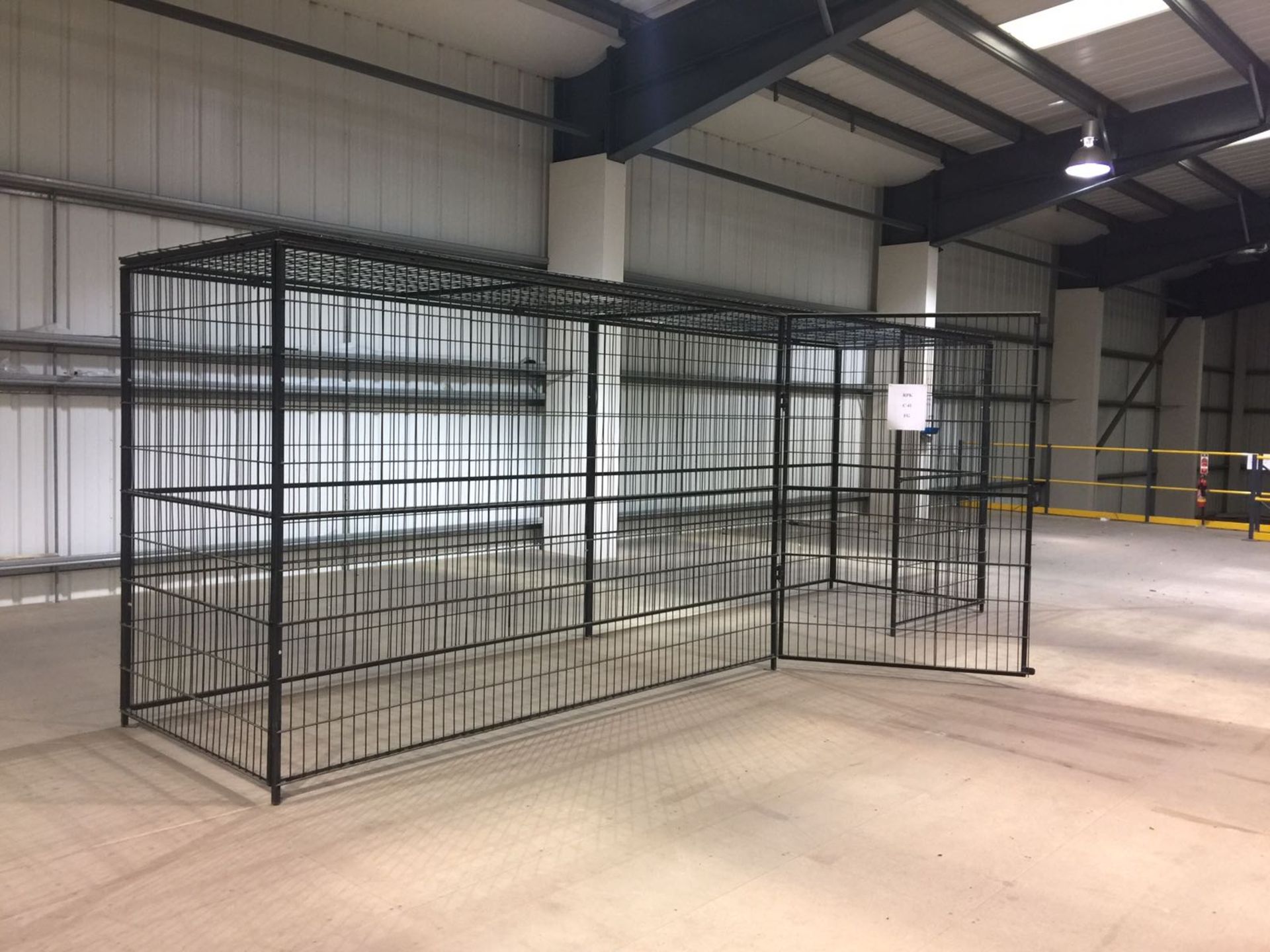 Large Black Metal Mesh Caging