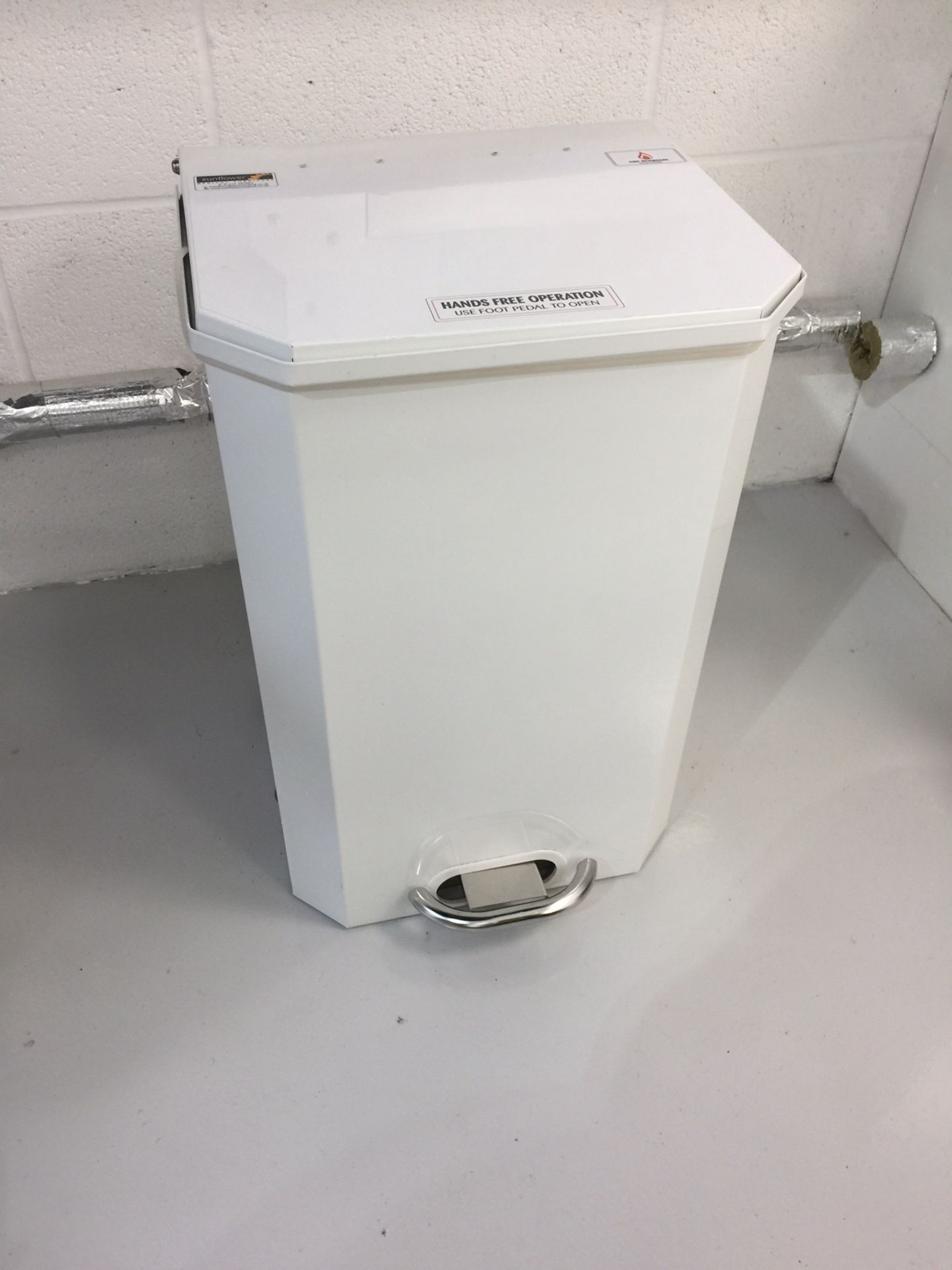 Sunflower, Fire Safe, Metal Foot Operated Bin