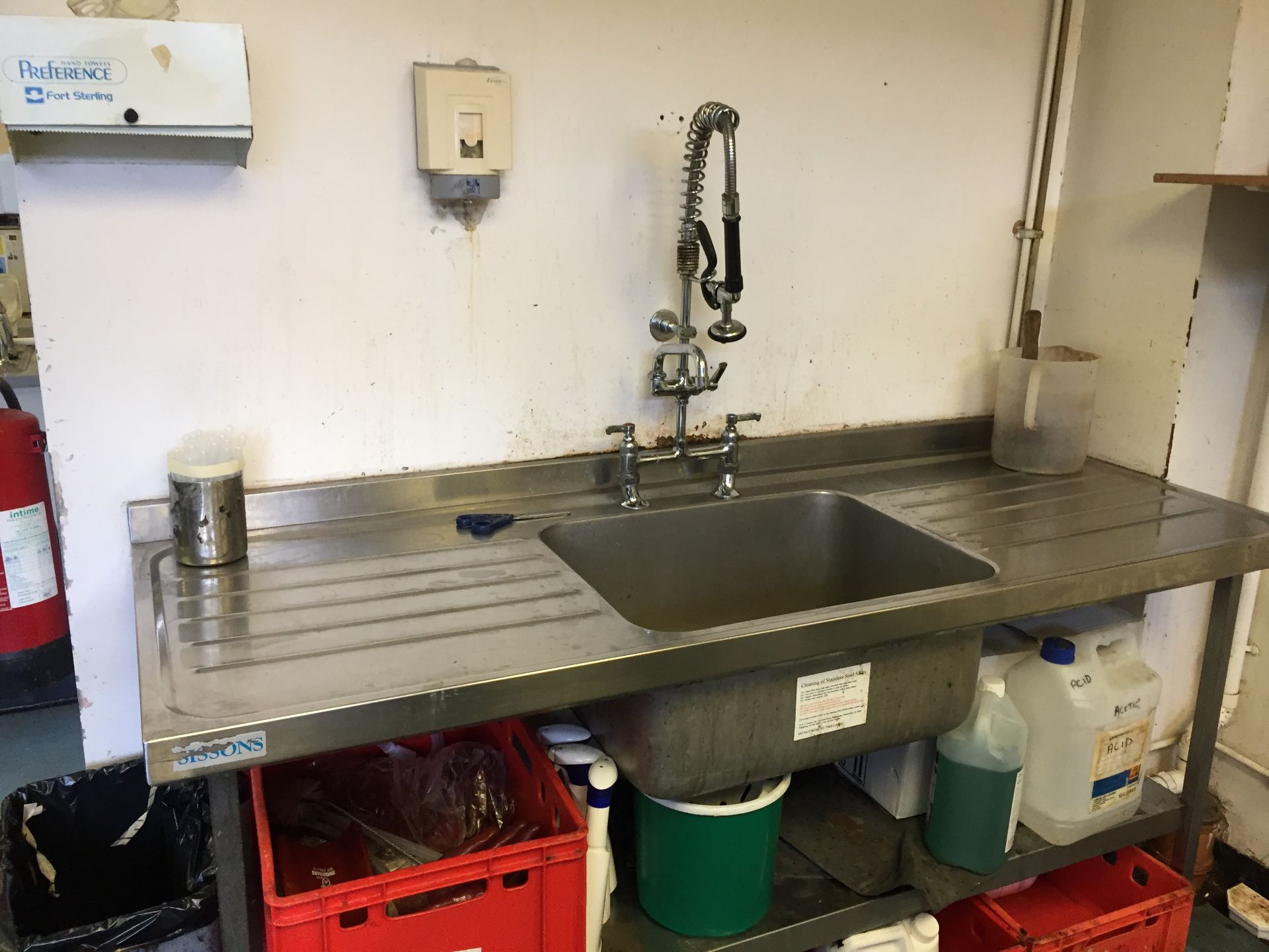 Laboratory Stainless Steel Double Drainer Sink on