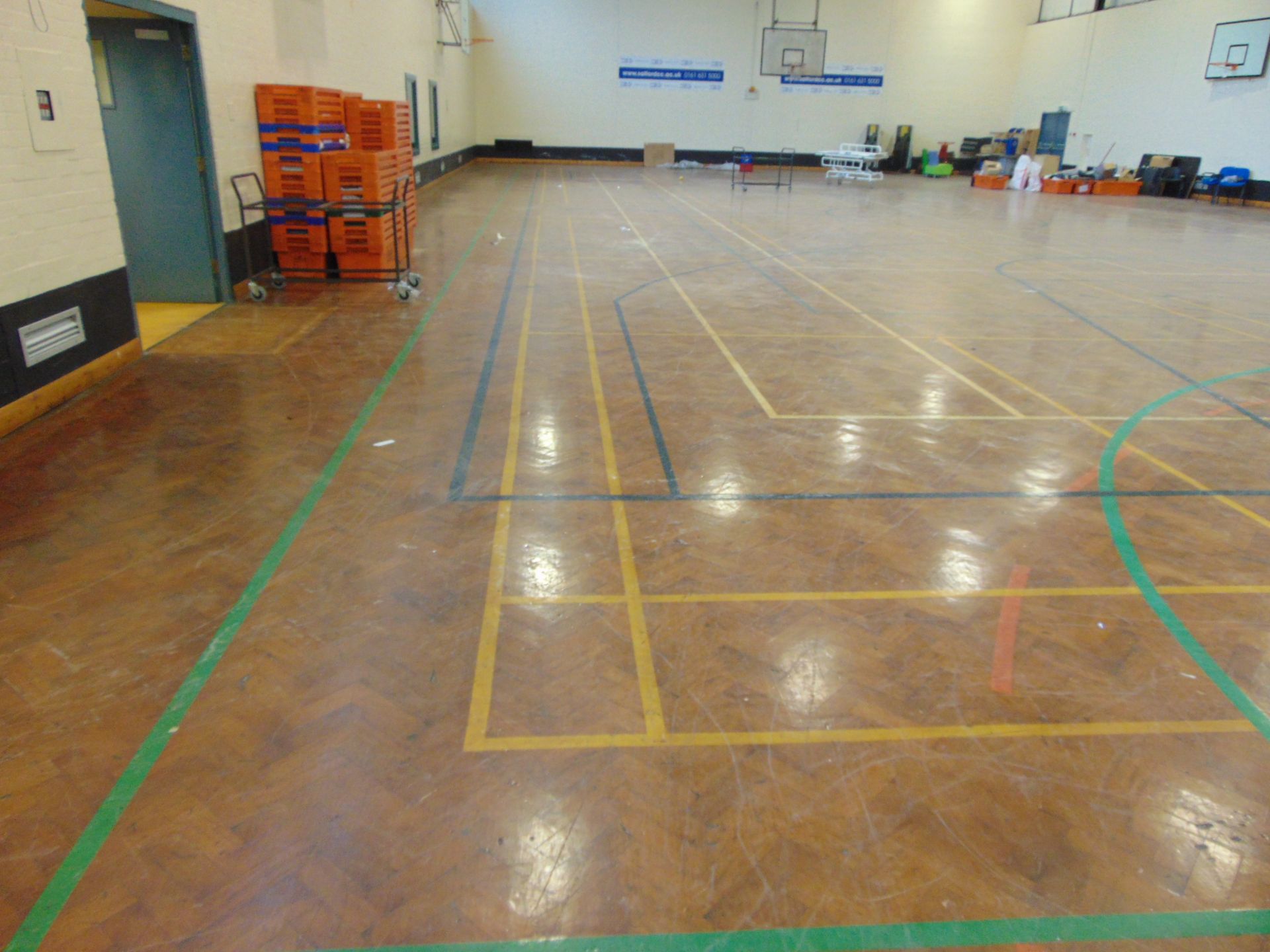 Entire Parquet Flooring in Sports Hall - Image 3 of 9