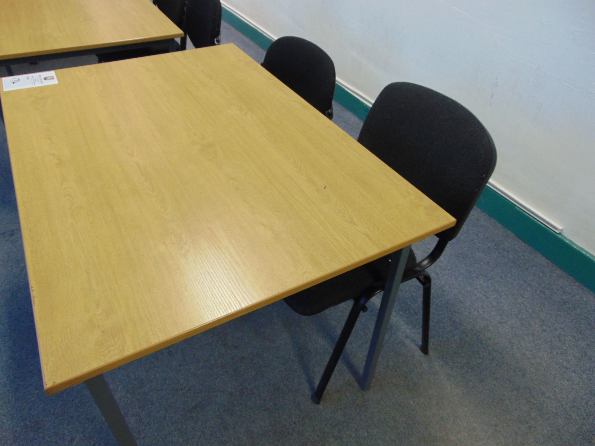 Office Desk With x 2 Black Chairs