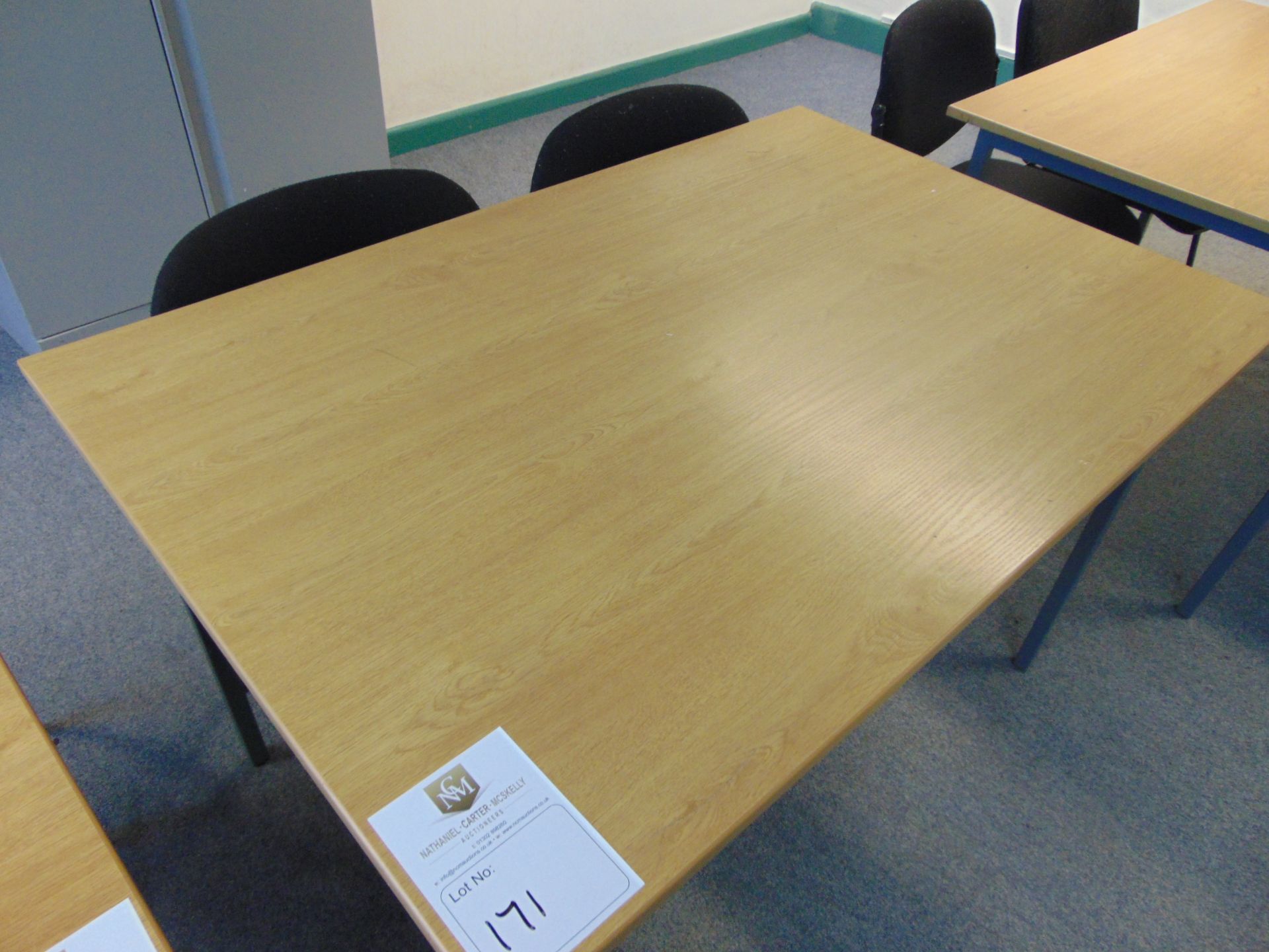 Office Desk With x 2 Black Chairs