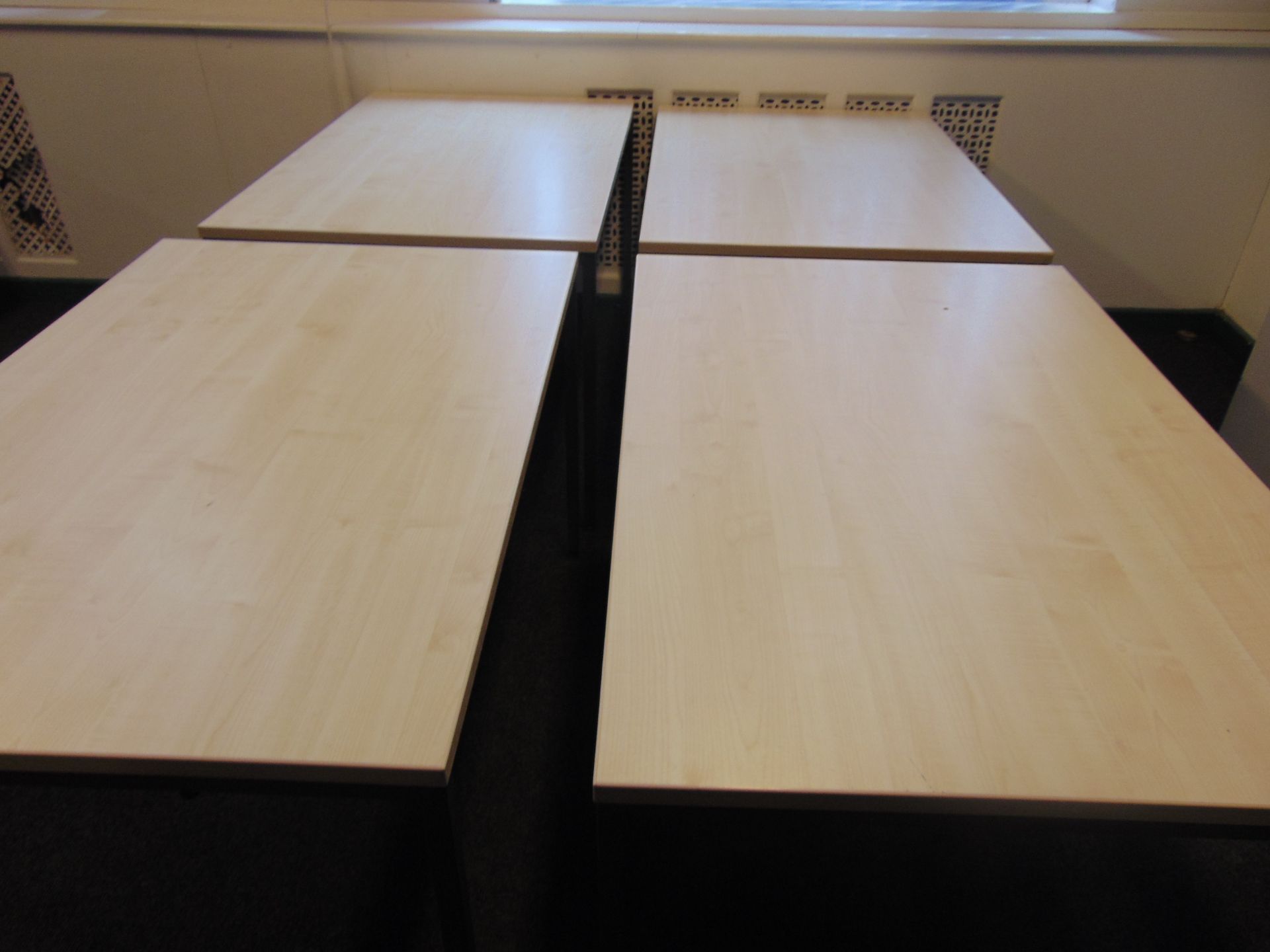 x 4 Office Tables In White Ash