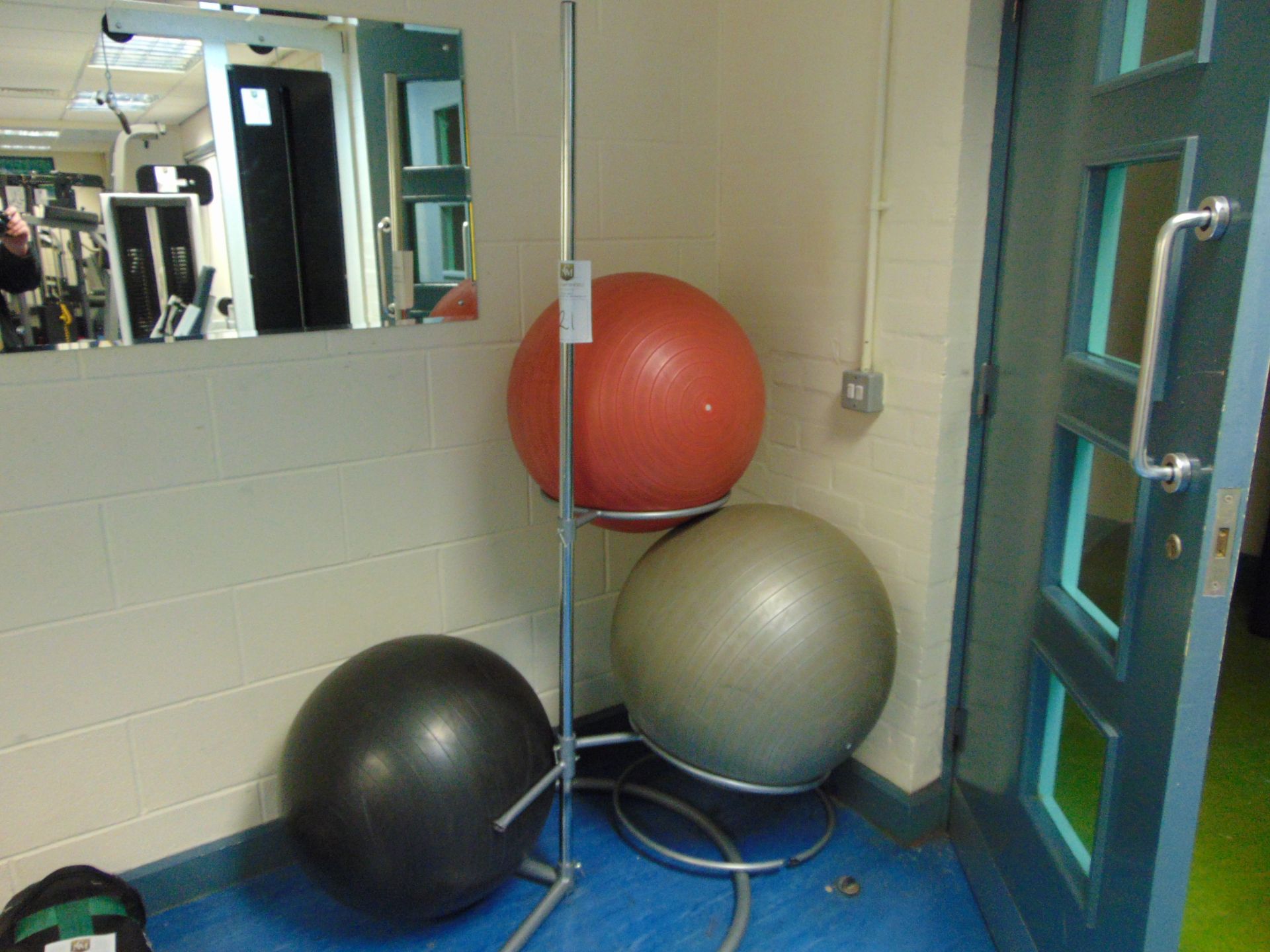 Exercise Balls On Stand x 3 - Image 2 of 3