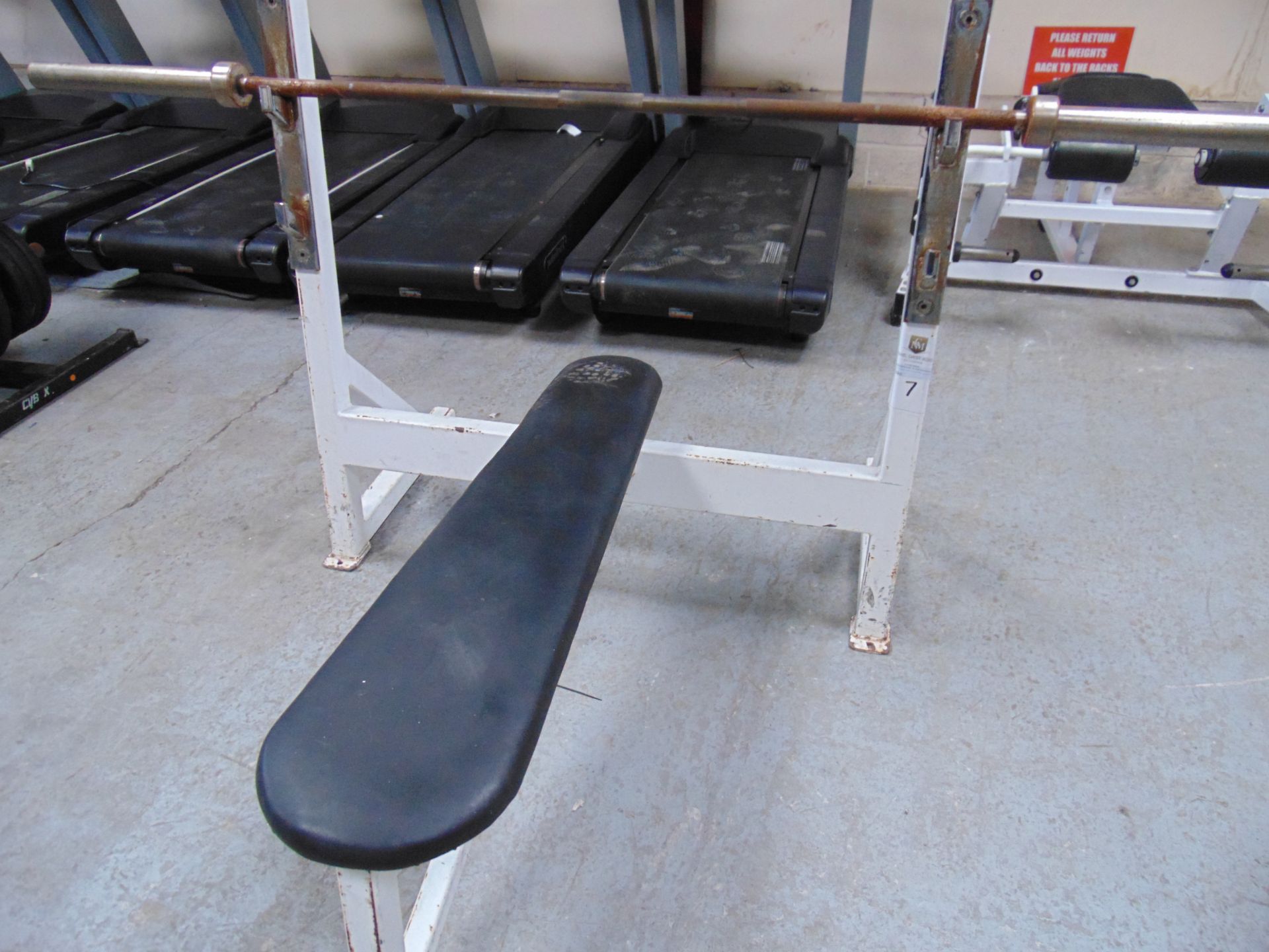 Olympic Flat Weight Bench With Bar