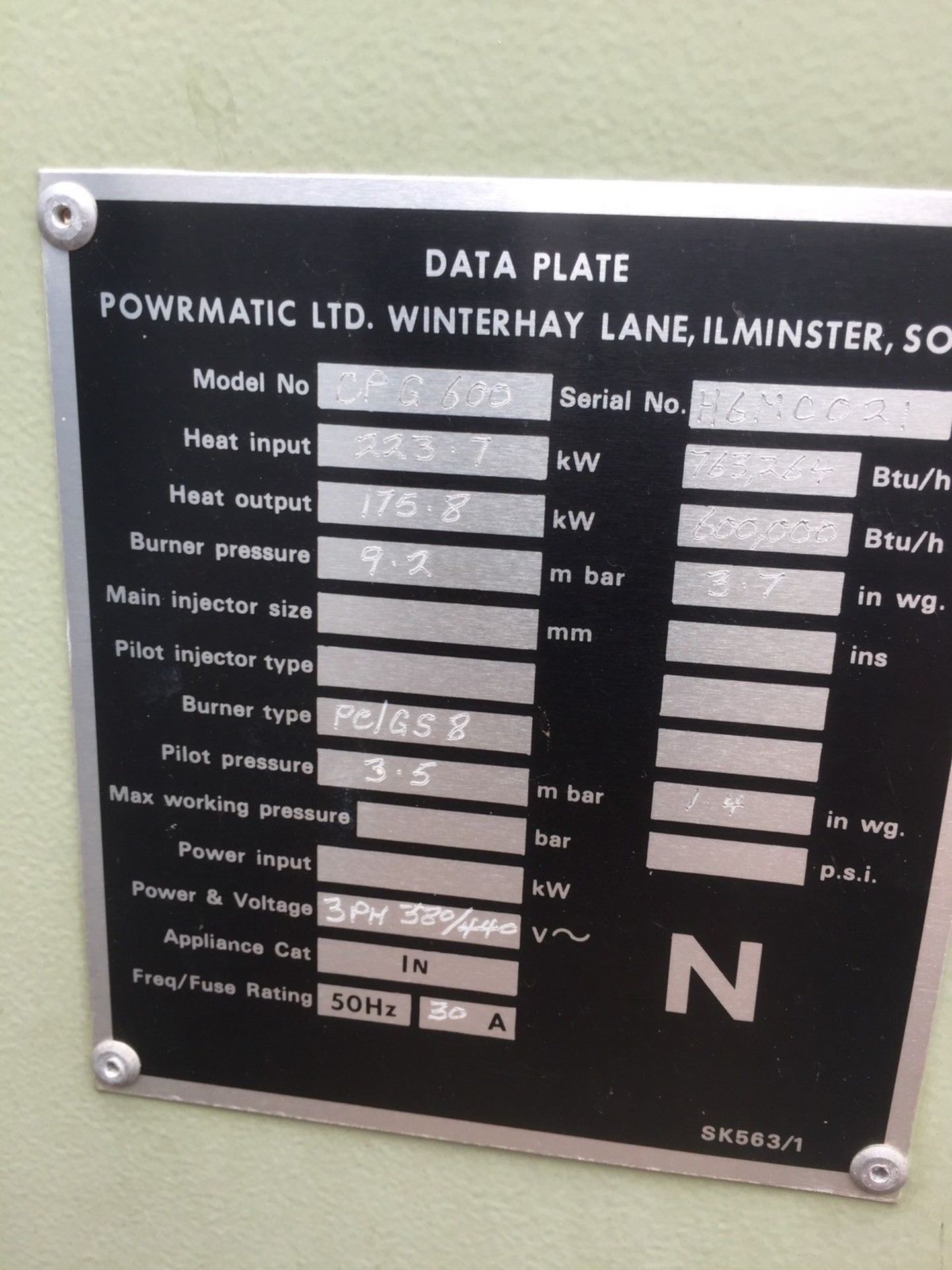 Powermatic CPG 600 Gas Air Heater - Image 5 of 6