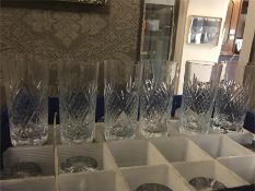 24 Edinburgh Crystal Cut Glasses Star Design