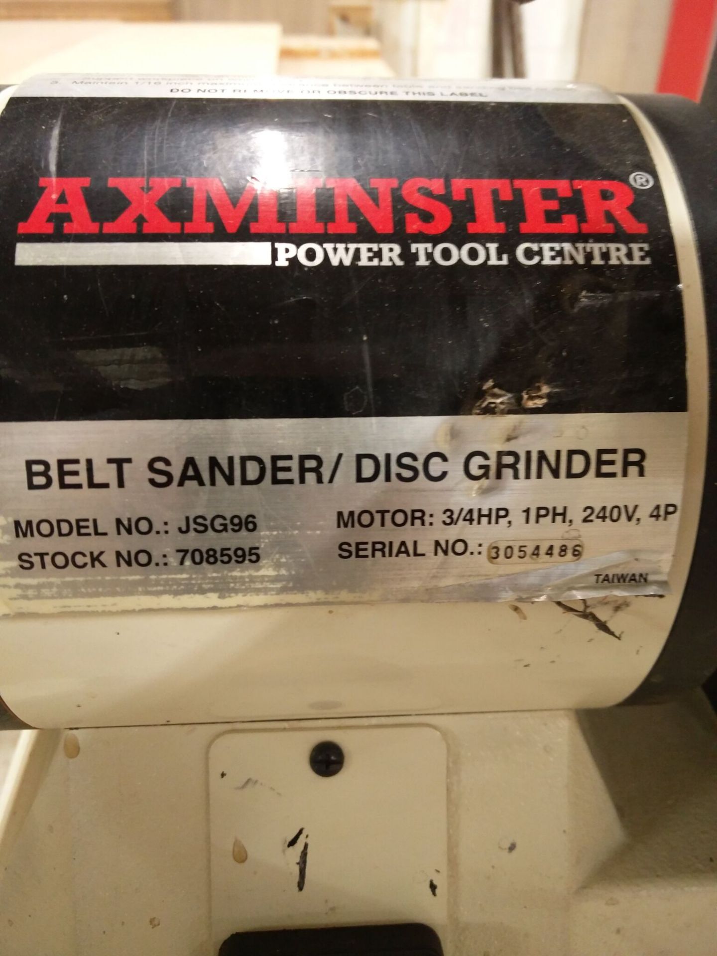 Axminster Belt Sander / Disk Grinder - Image 3 of 5