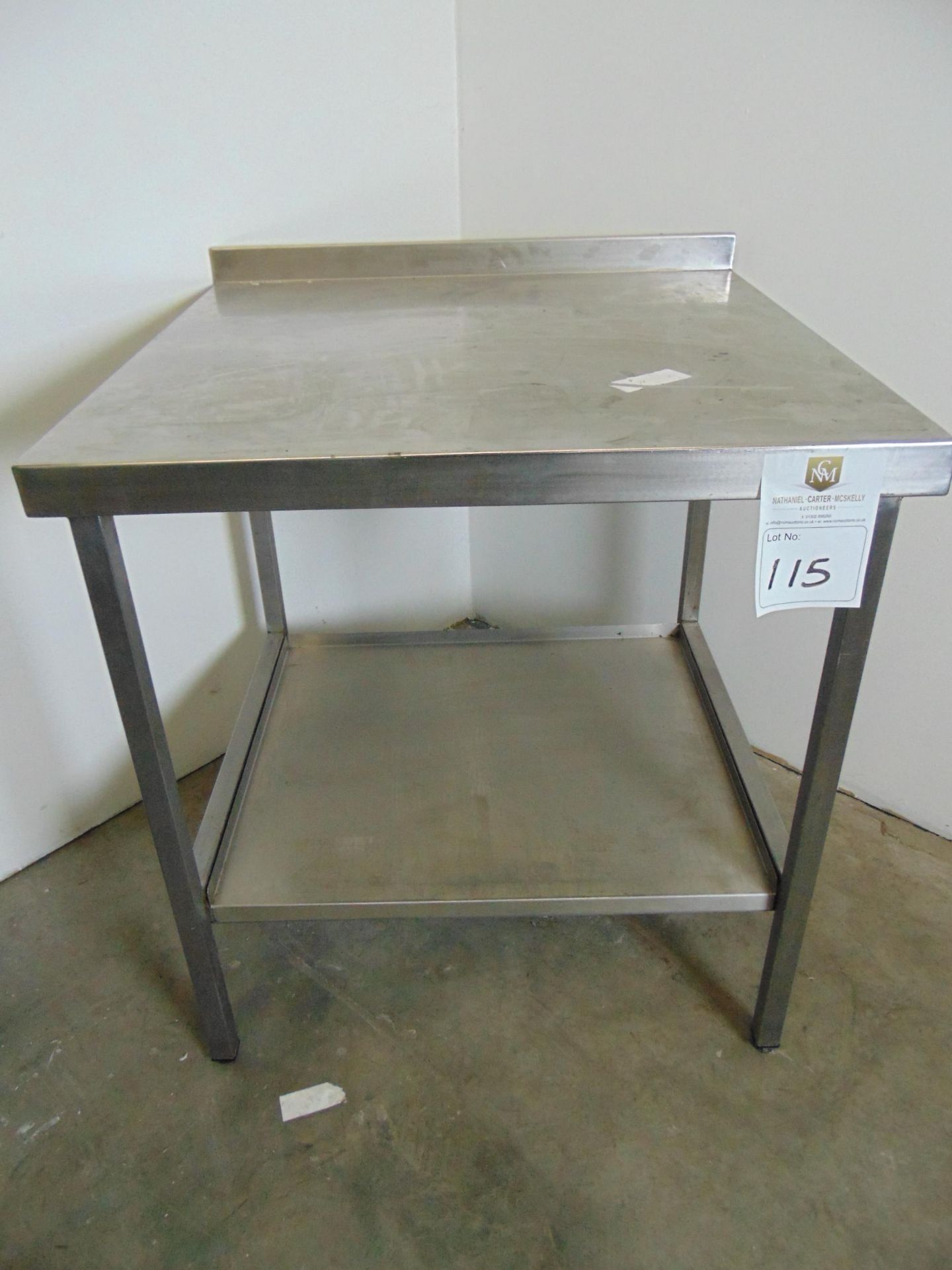 Stainless Steel Table with Lower Shelf - Bild 2 aus 2