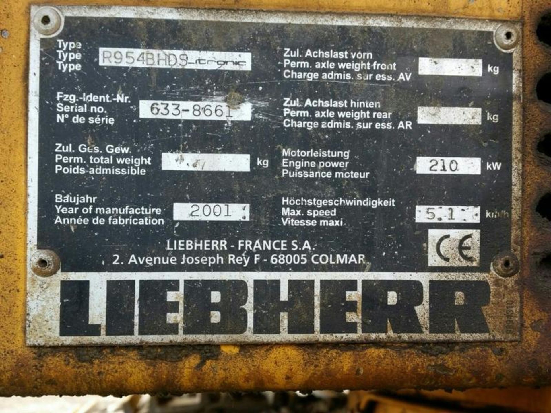 2001 Liebherr R954C Litronic - Image 6 of 7