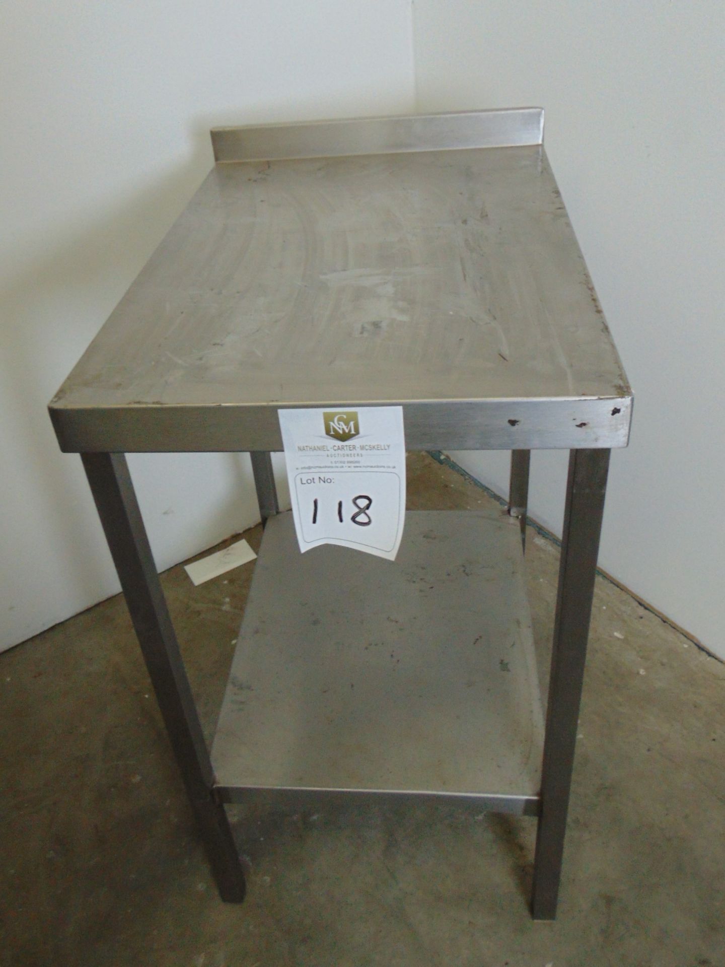 Stainless Steel Table with Lower Shelf - Bild 2 aus 2