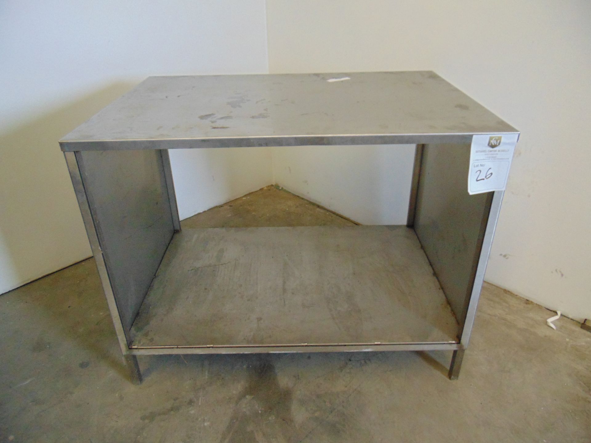 Stainless Steel Table with Solid Sides