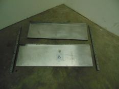 2 x Stainless Steel Shelves & Wall Fixings