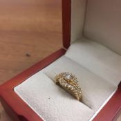 18ct Yellow Gold Diamond Cluster Ring Approx 0.75ct Size K