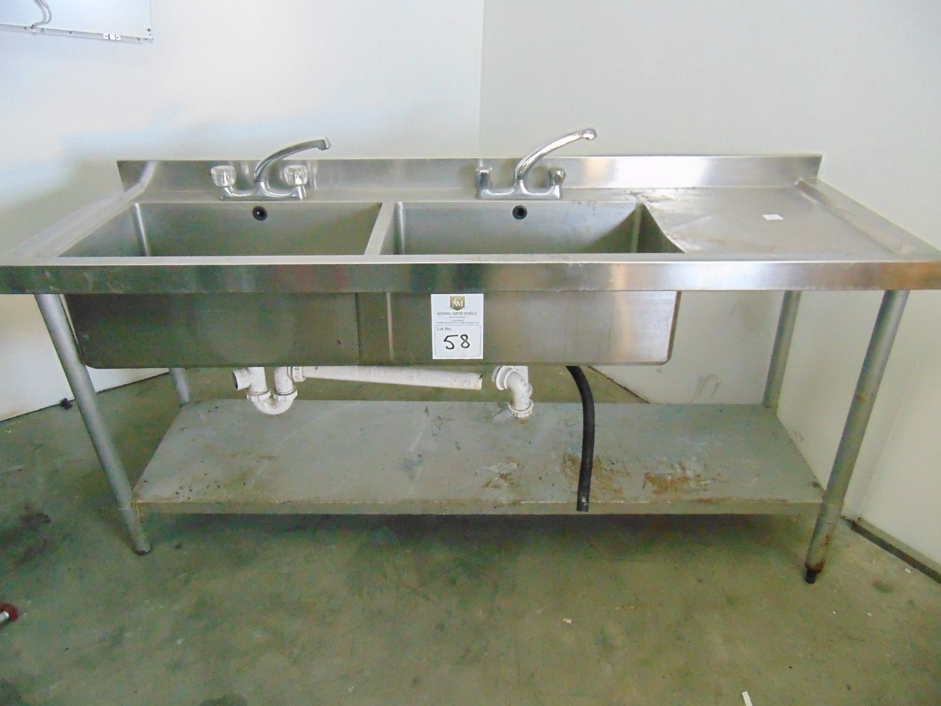 Stainless Steel Two Sink Unit - Bild 2 aus 2