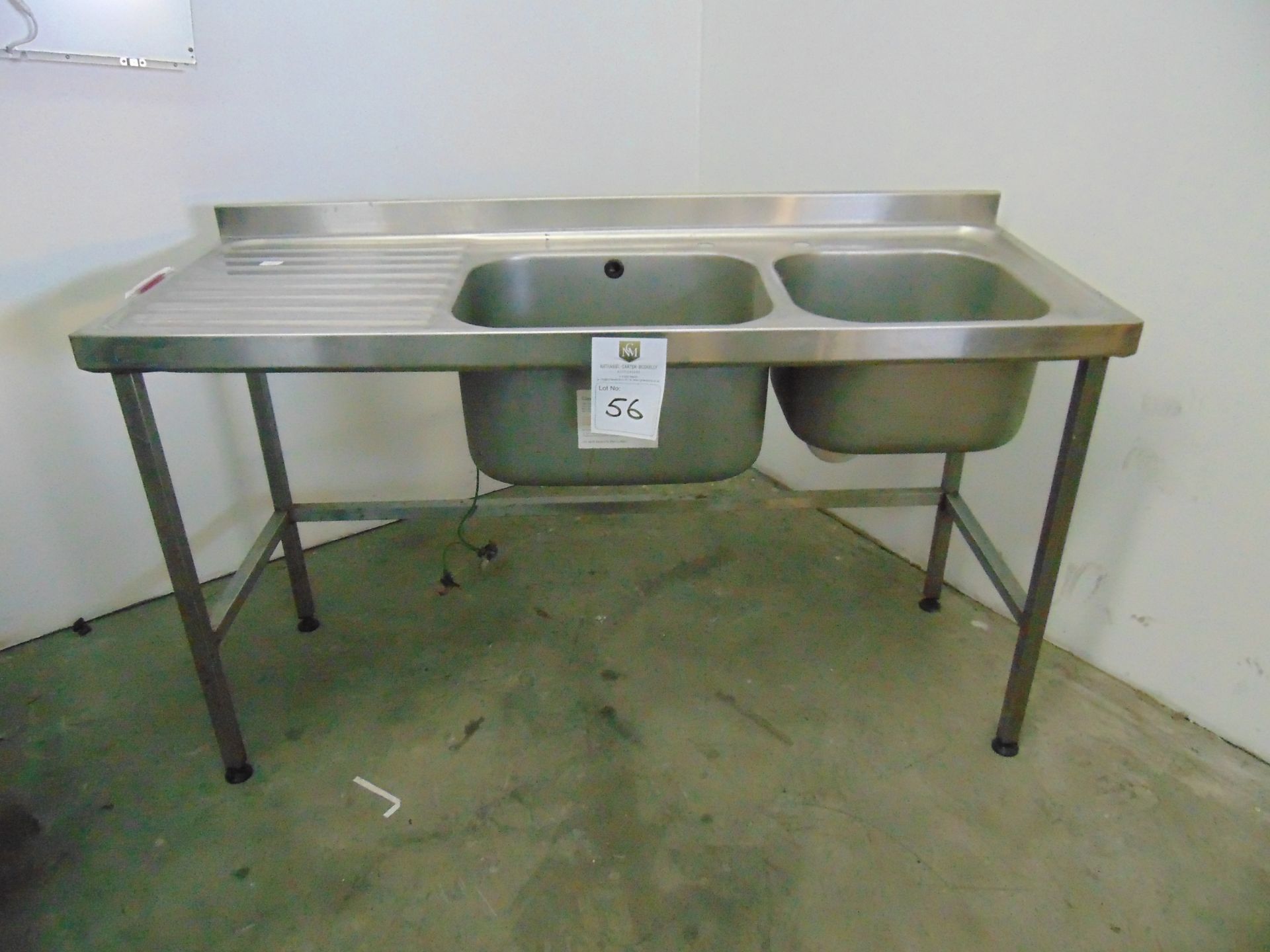 Two Basin Stainless Steel Sink Unit - Bild 3 aus 3