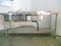 Stainless Steel Two Sink Unit