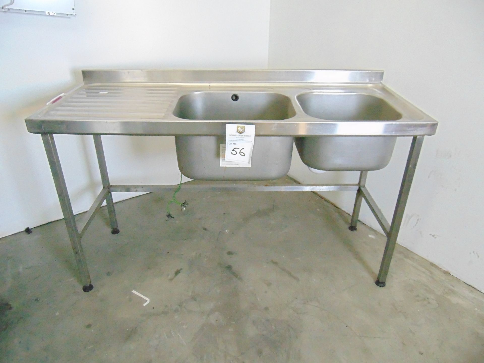 Two Basin Stainless Steel Sink Unit - Bild 2 aus 3