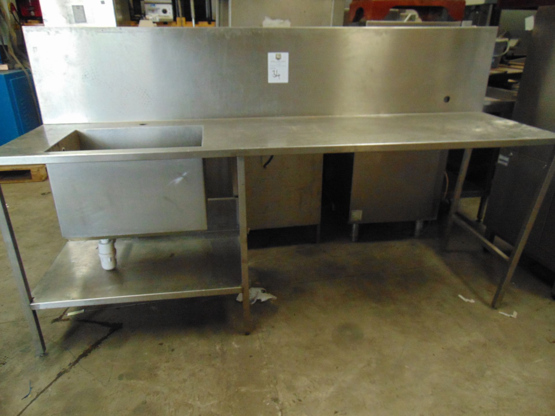 Large Sink Unit and Prep Bench