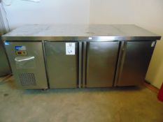 Prodis 4 Door Low Level Refrigerator with Wheels