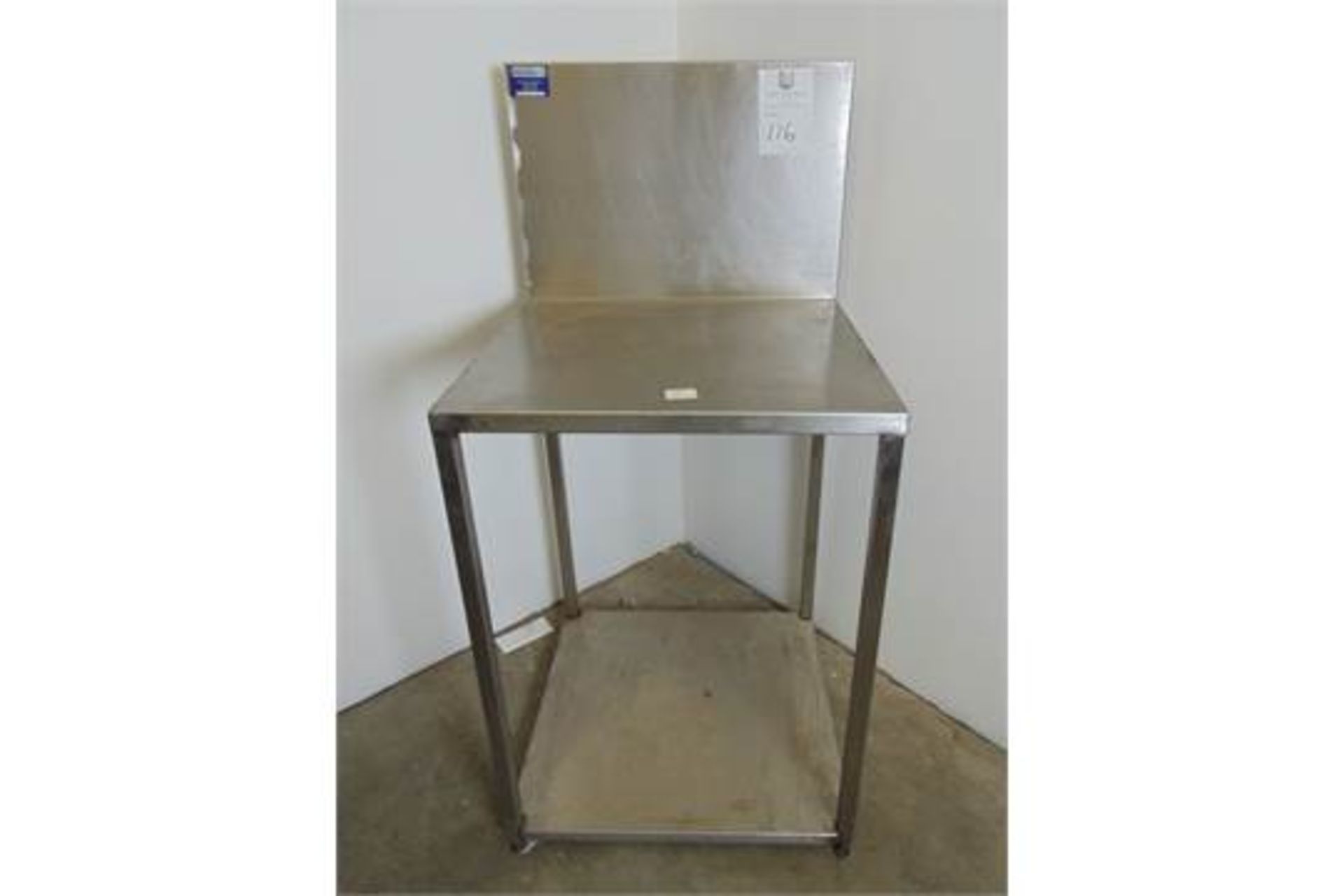 Stainless Steel Table with High Splashback