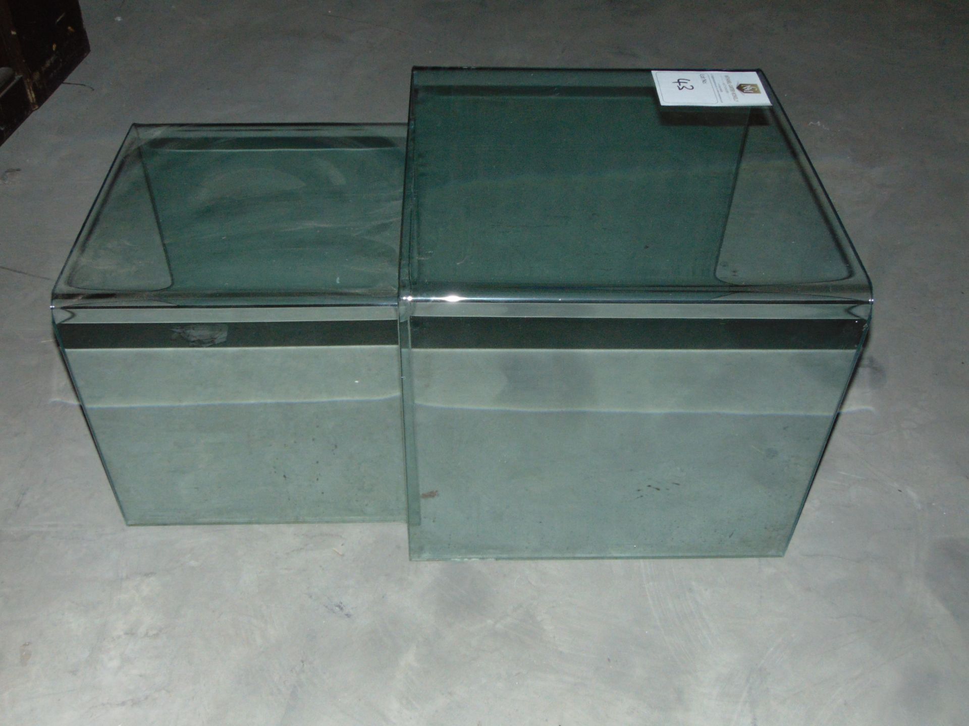 Set Of 2 Glass Tables. - Image 3 of 3