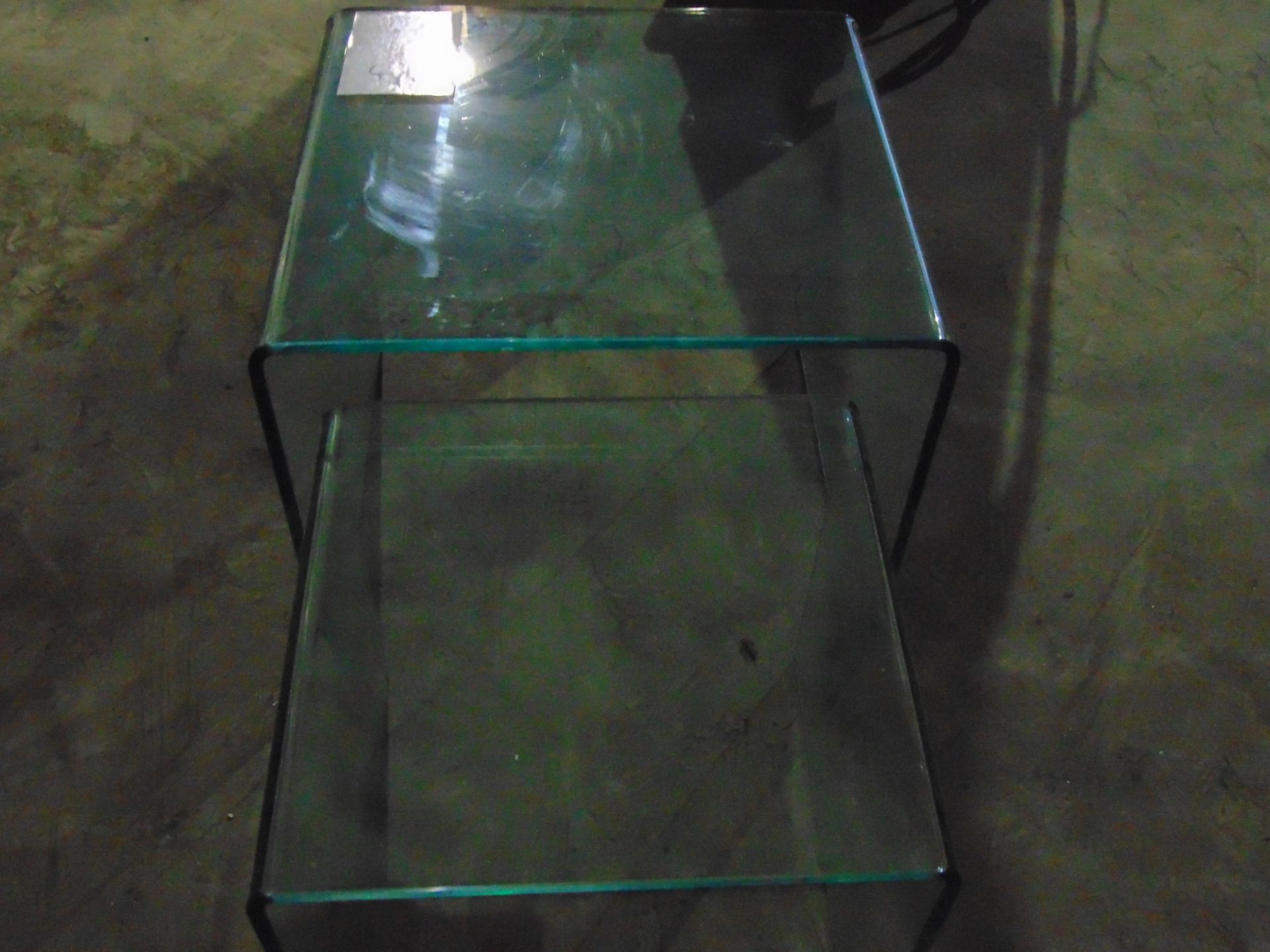 Set Of 2 Glass Tables.