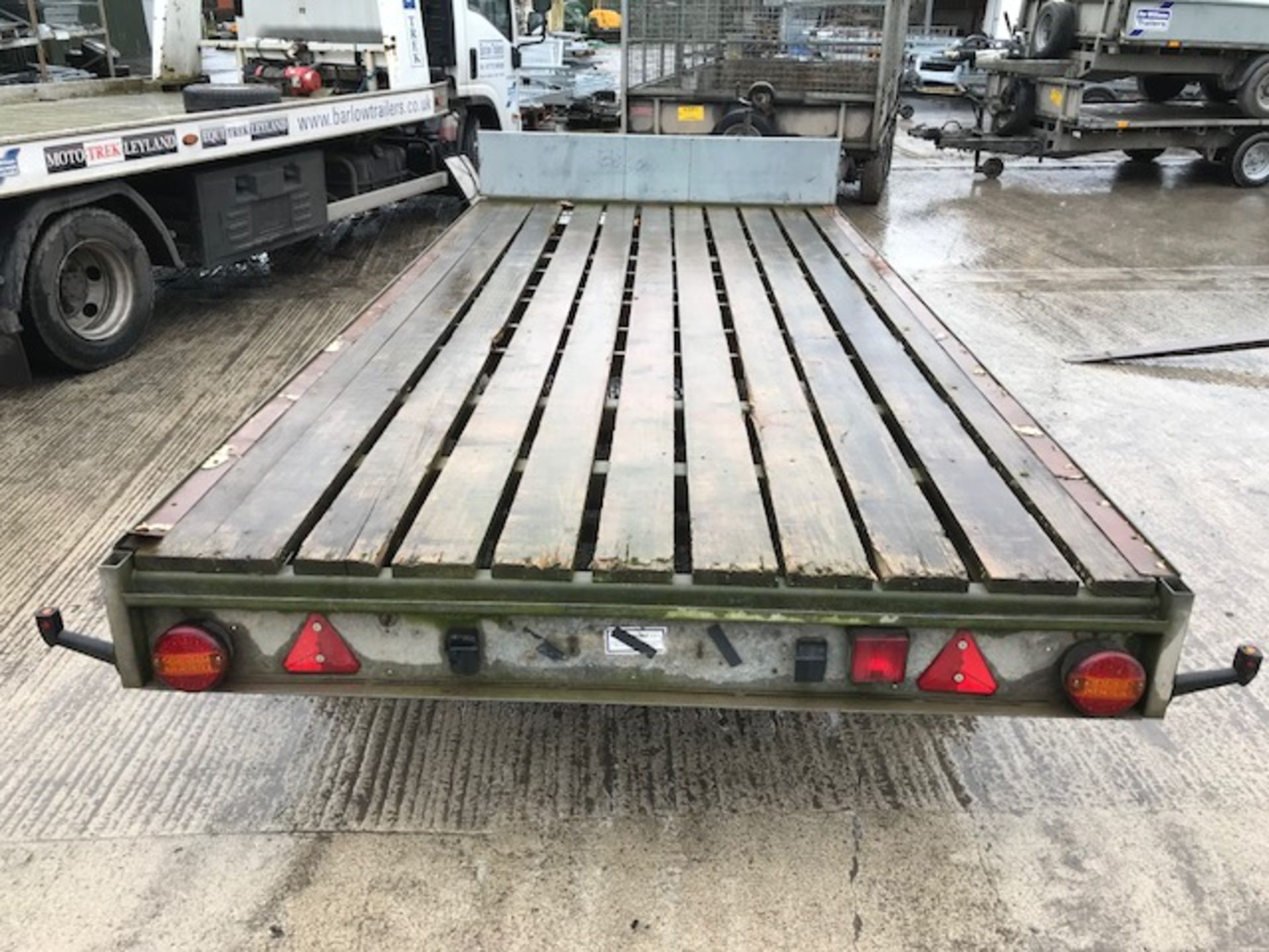 14x 6’,6” Flat Bed (NO SIDES) DP120-14 Bogie Trailer. - Image 6 of 8