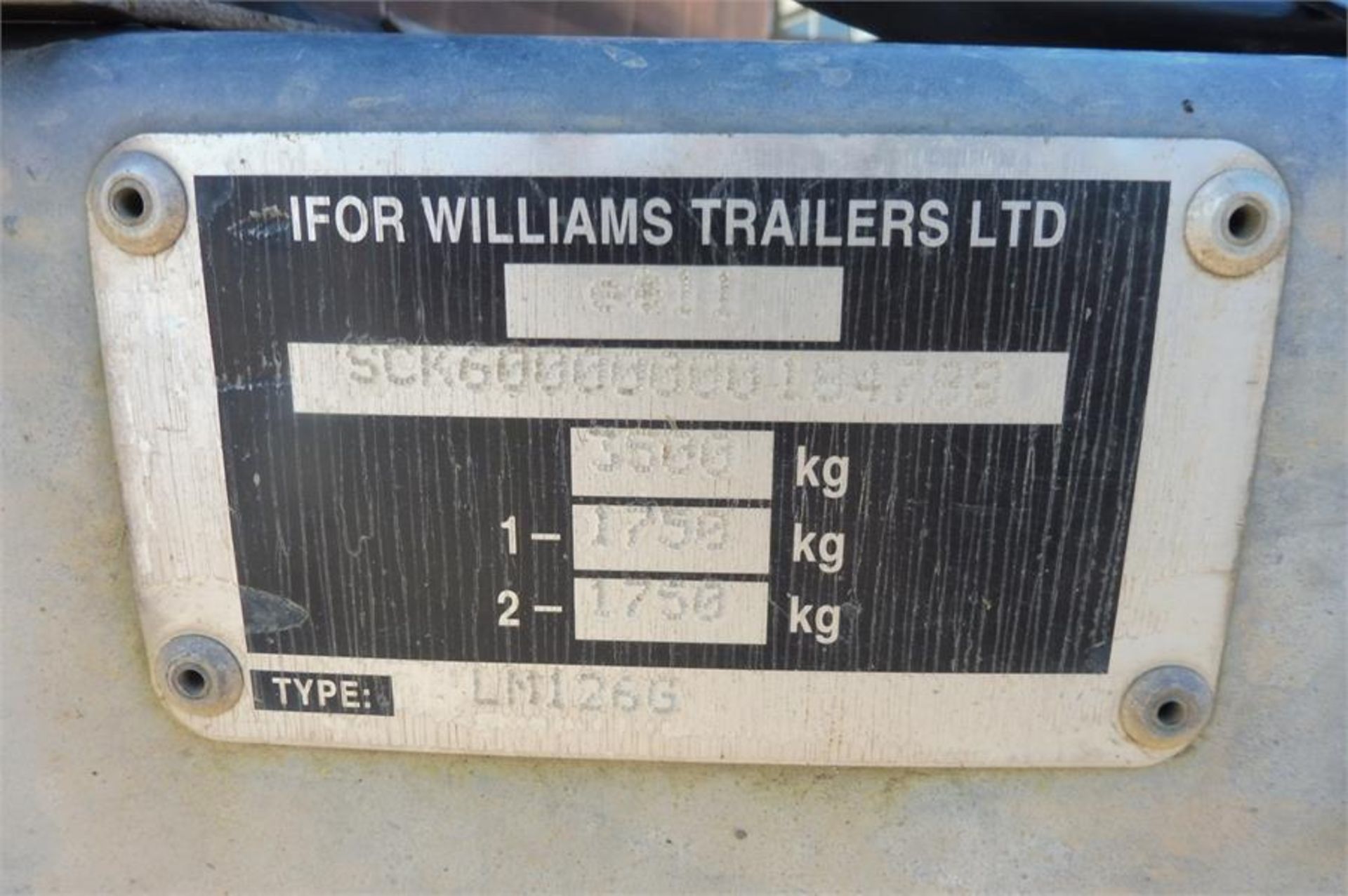 1995 Ifor william, 12x6’,6” Flat Bed Trailer With Sides, LM126. - Image 7 of 8