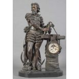 Seltene, große KAPITÄNS-UHR/CAPTAINS-CLOCK mit Seefahrerfigur und nautischem Beiwerk. H. ca. 78