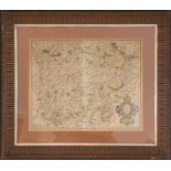 "BAVARIA DUCATUS" - Kolorierte Kupferstich Landkarte des 17. Jhds. Verlegerangabe Amstelodami