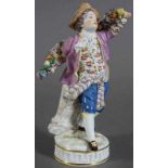 Kavalier mit Blumengirlande. Meissen. 1 Wahl. Spätes 20. Jhd. Höhe ca. 16,5 cm.