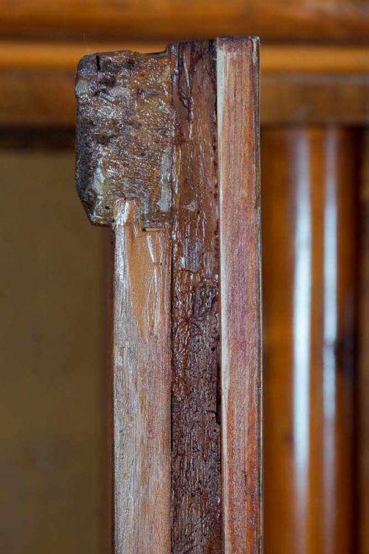 Barockschrank Weichholzkorpus teilweise mit Nussbaumfurnieren belegt, voll zerlegbarer - Image 3 of 17
