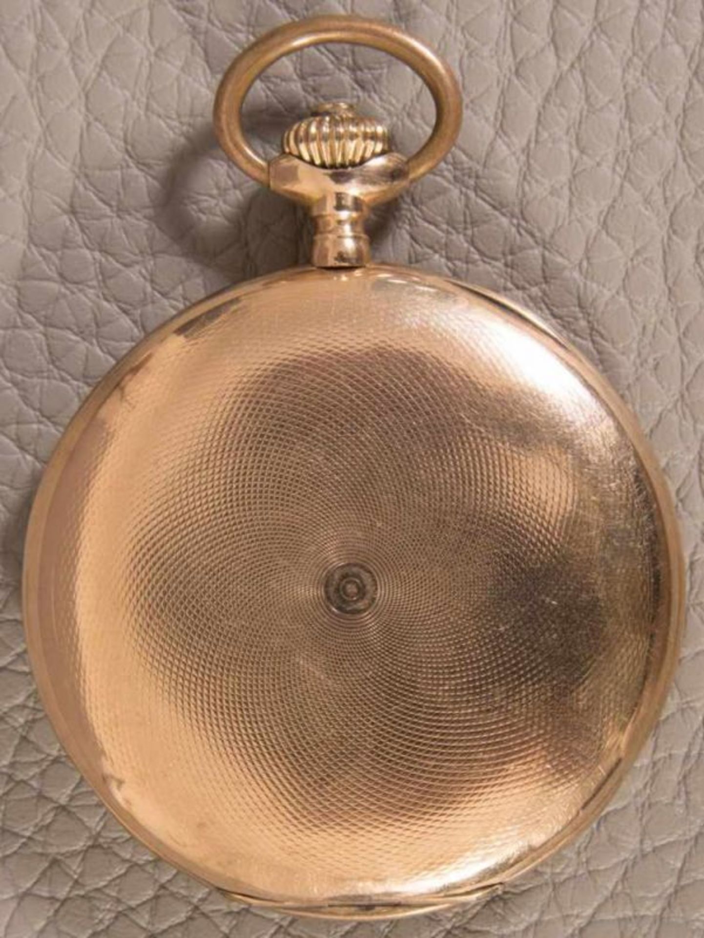 Savonette-Herrentaschenuhr. Gehäuse in 585er Gelbgold, Staubdeckel vergoldet. Hersteller: BB & - Image 6 of 11