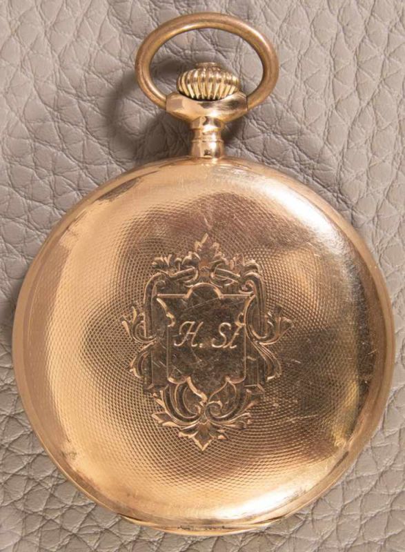 Savonette-Herrentaschenuhr. Gehäuse in 585er Gelbgold, Staubdeckel vergoldet. Hersteller: BB & - Image 4 of 11