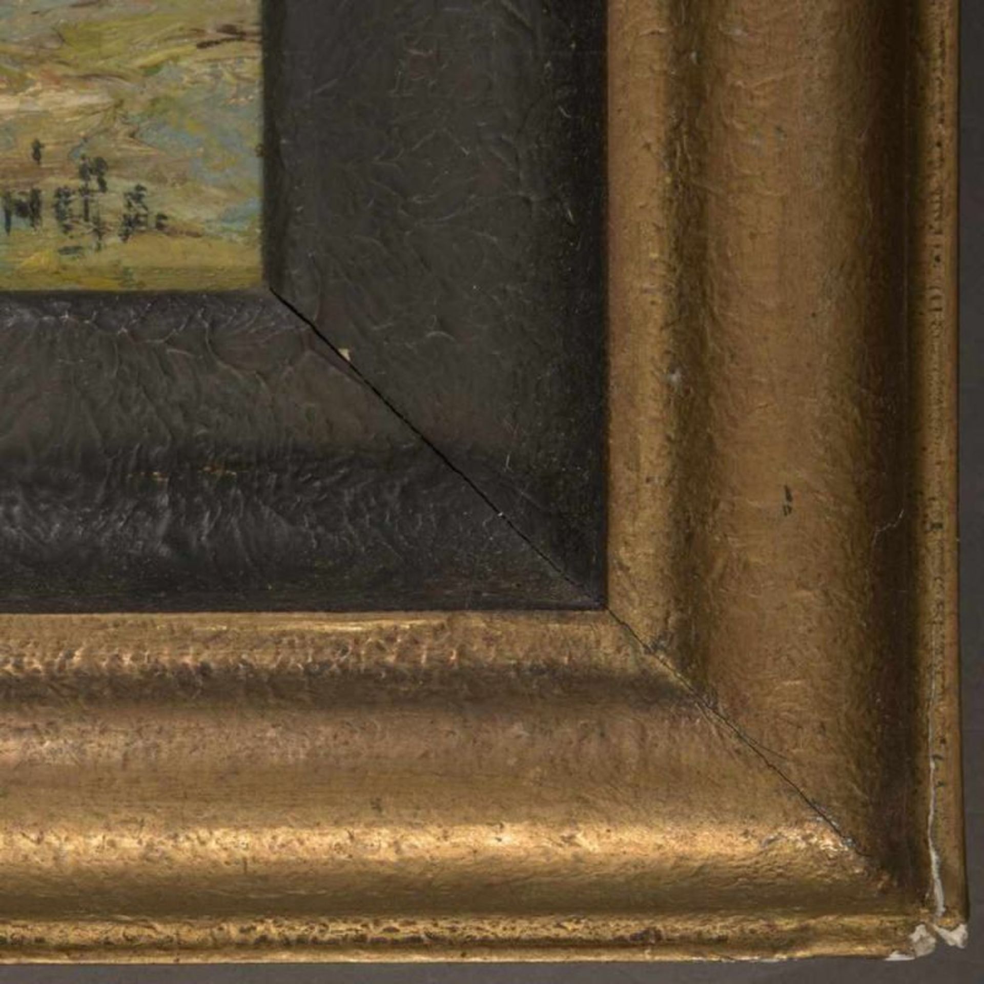 "Talblick". Gemälde, Öl auf Sperrholz. Signiert J Dederichs = Josef Dederichs (Bleibuir 1873 - - Image 8 of 10
