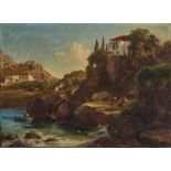 COHEN, EDUARD 1838 Hannover - 1910 Frankfurt a. M. Landschaft bei Olevano R. u. signiert und 1872