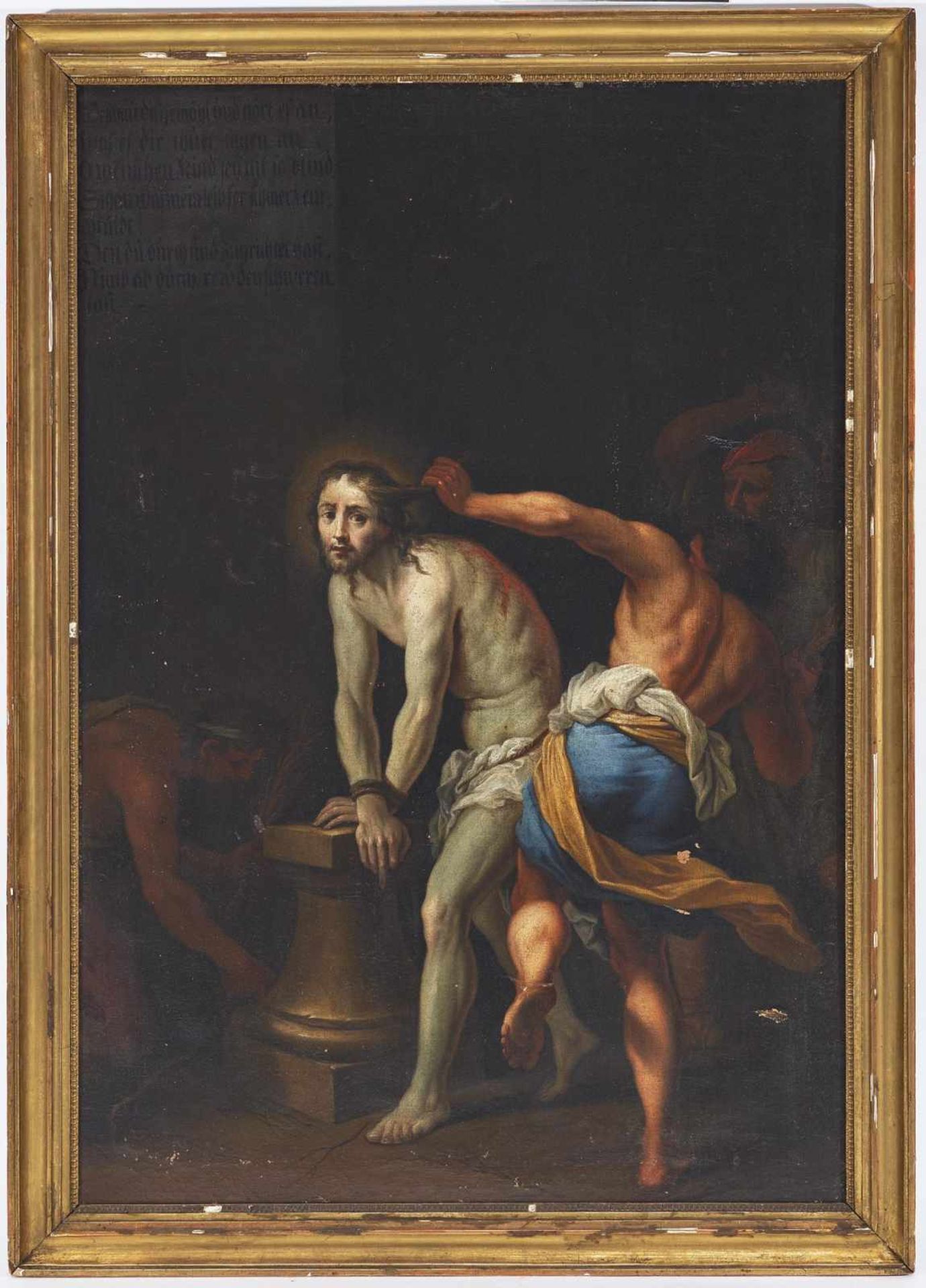 SCHWABEN (AUGSBURG) 18. Jh. Die Geißelung Christi L. o. bezeichnet. Öl auf Lwd. 144 x 99,5 cm. - Bild 2 aus 2