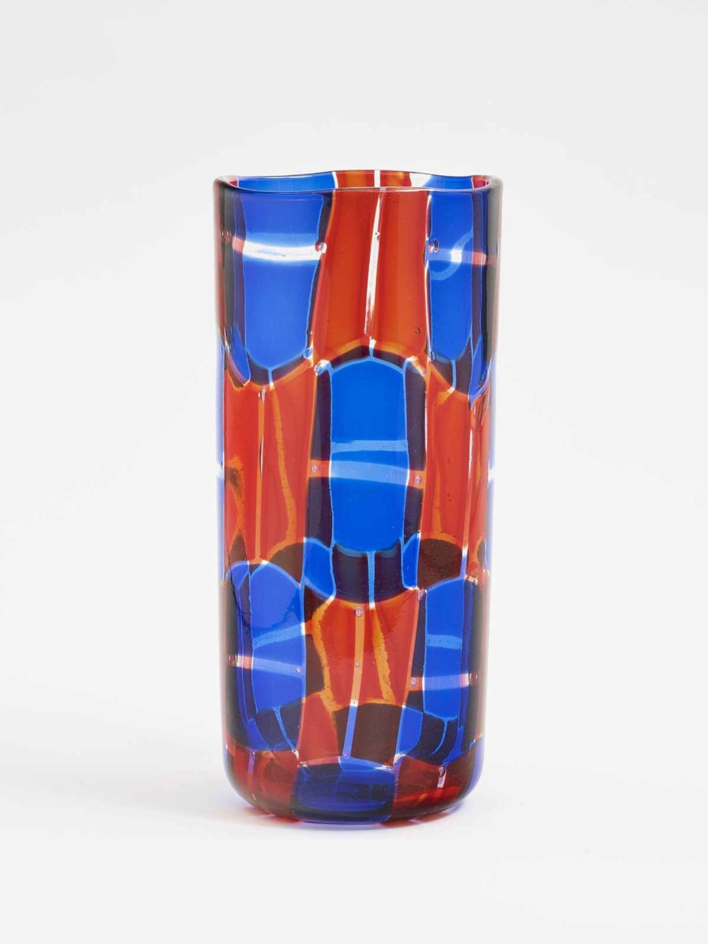 VASE 'INTARSIO' Barovier & Toso, um 1961, Ercole Barovier Farbloses Glas, leicht blasig.