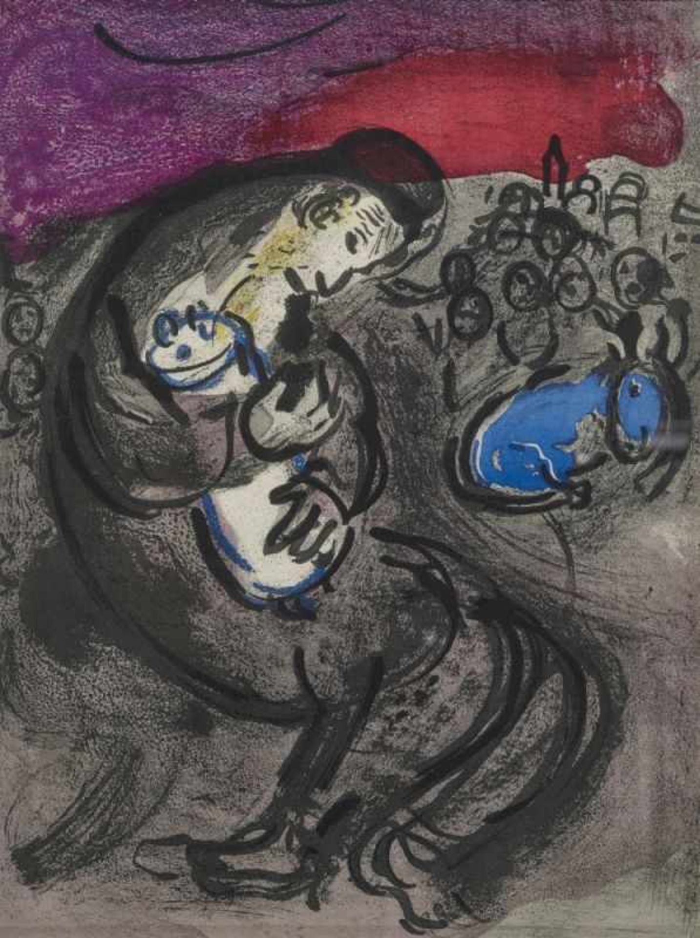 Chagall, Marc 1887 Witebsk - 1985 St. Paul de Vence Odysseus vor Nausikaa. 1974 Doppelseitige - Bild 2 aus 2