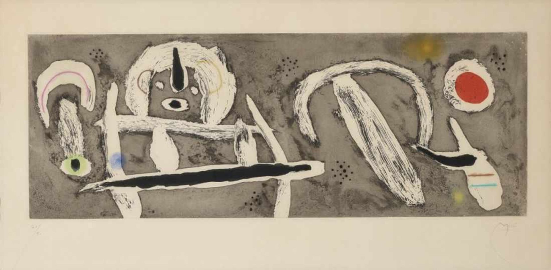 Miró, Joan 1893 Barcelona - 1983 Palma de Mallorca Grand Vent. 1960 Farbige Aquatintaradierung auf