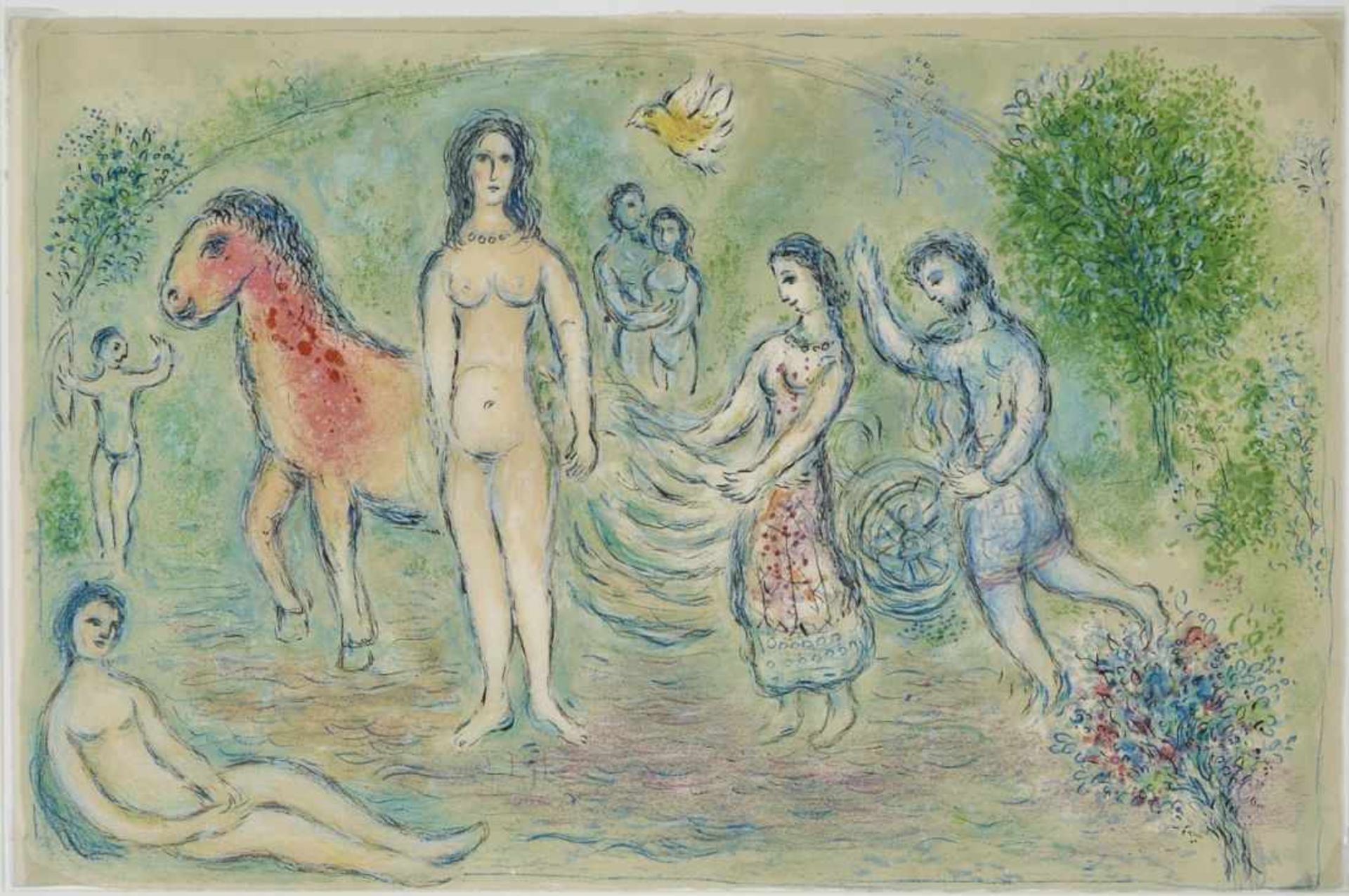 Chagall, Marc 1887 Witebsk - 1985 St. Paul de Vence Odysseus vor Nausikaa. 1974 Doppelseitige