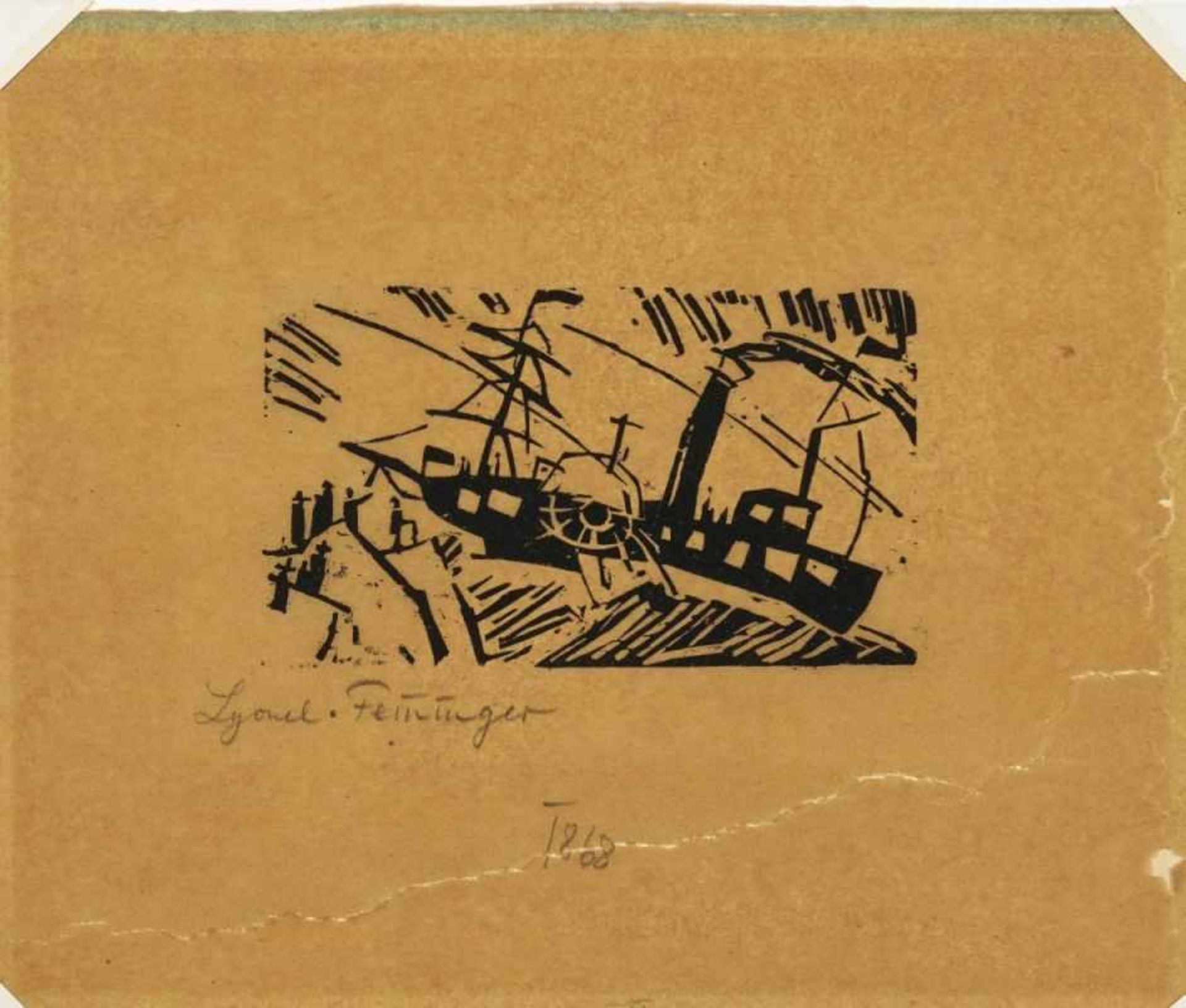 Feininger, Lyonel 1871 New York - 1956 ebenda Side Wheeler (Raddampfer). 1918 Holzschnitt auf