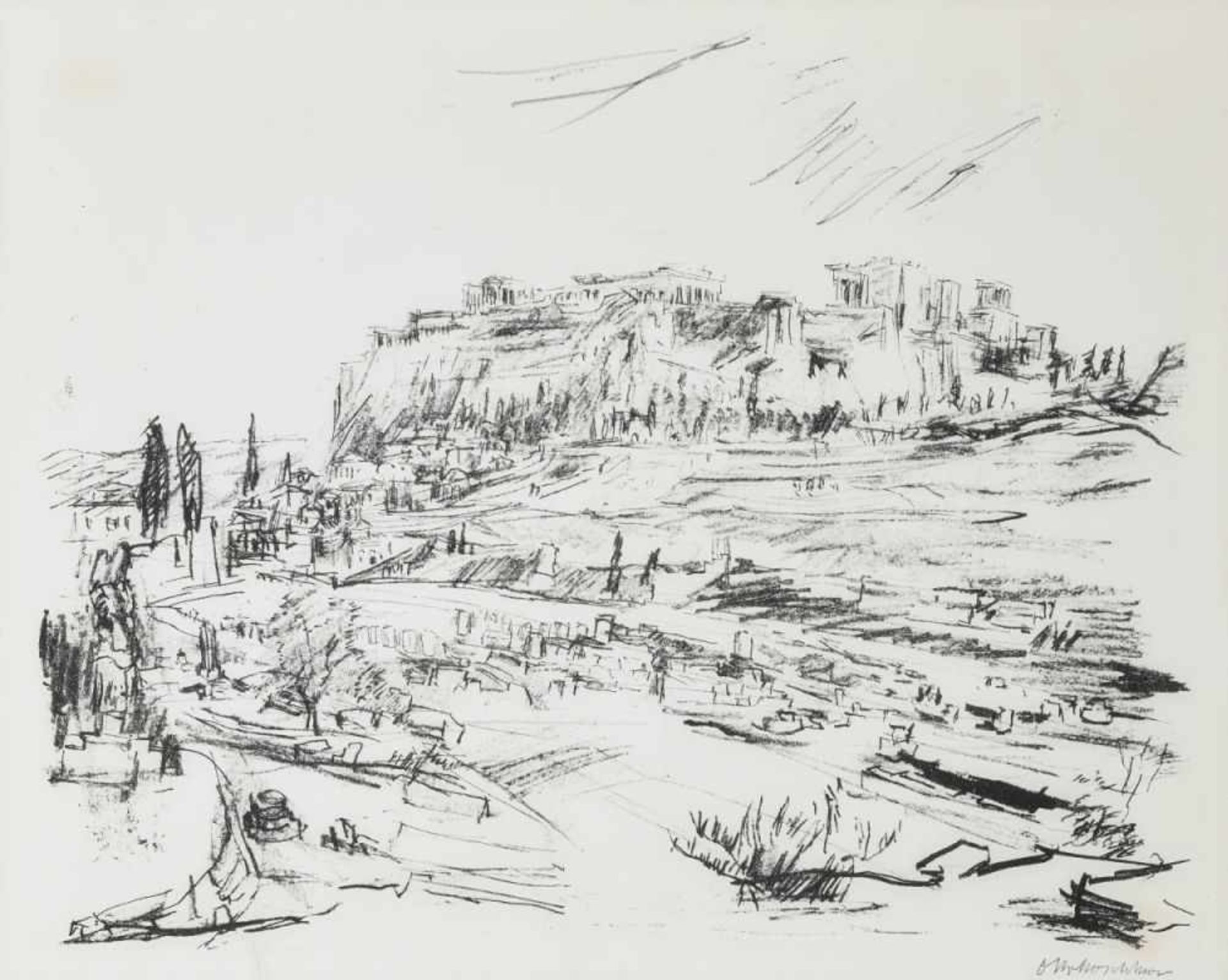 Kokoschka, Oskar 1886 Pöchlarn - 1980 Montreux Akropolis I. 1961-1964. Selbstbildnis mit - Bild 4 aus 4