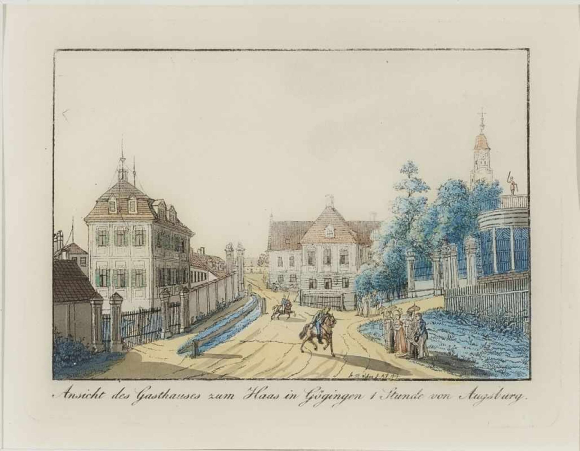 WEBER, THOMAS (FRANZ THOMAS) 1761 Augsburg - 1828 ebenda Ansichten von Göggingen bei Augsburg "
