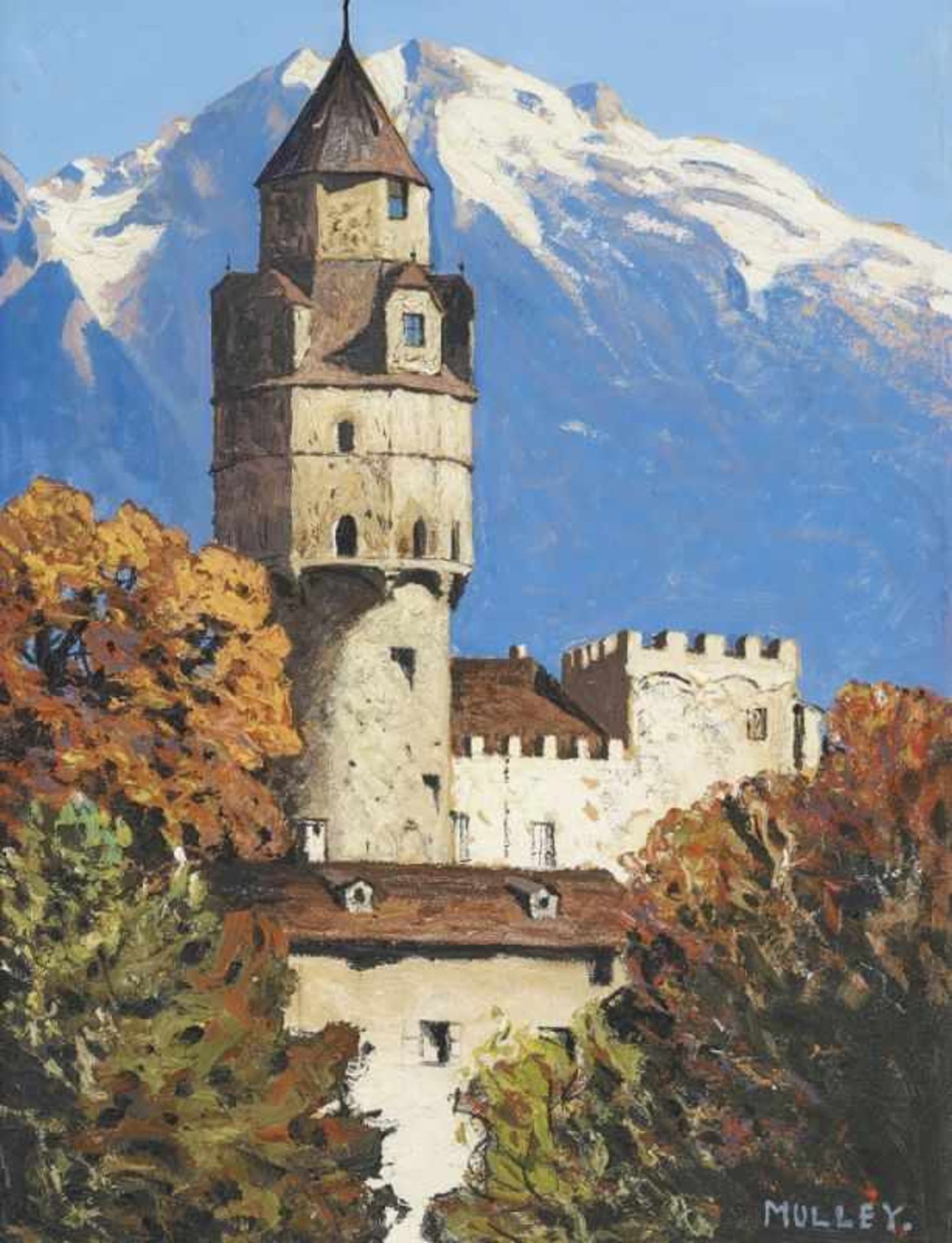 MULLEY, OSKAR 1891 Klagenfurt - 1949 Garmisch-Partenkirchen Blick auf den Münzturm der Burg Hasegg