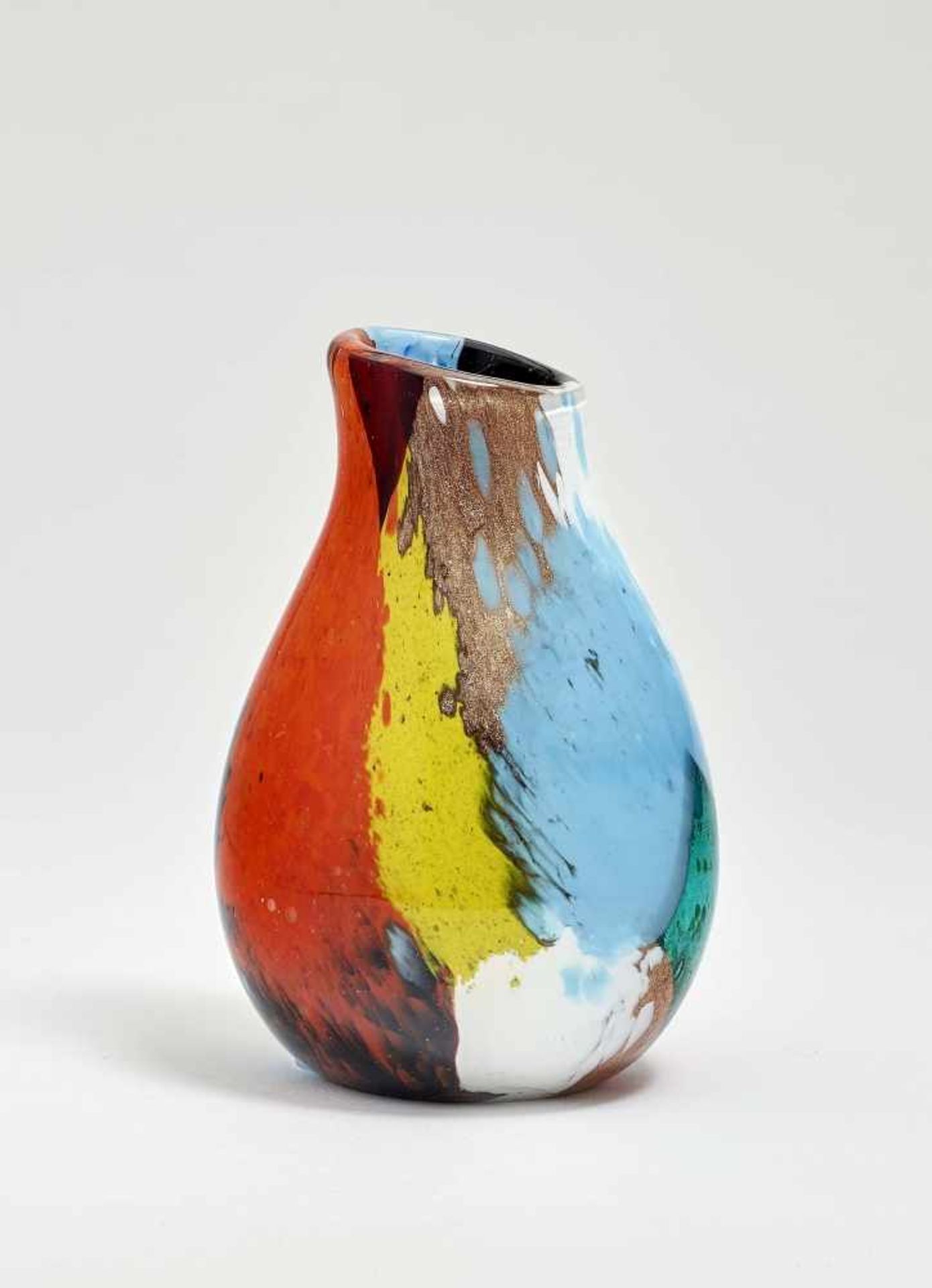 VASE 'ORIENTE' Vetri Decorative Rag. Aureliano Toso, wohl 1950er Jahre, Dino Martens Farbloses Glas.